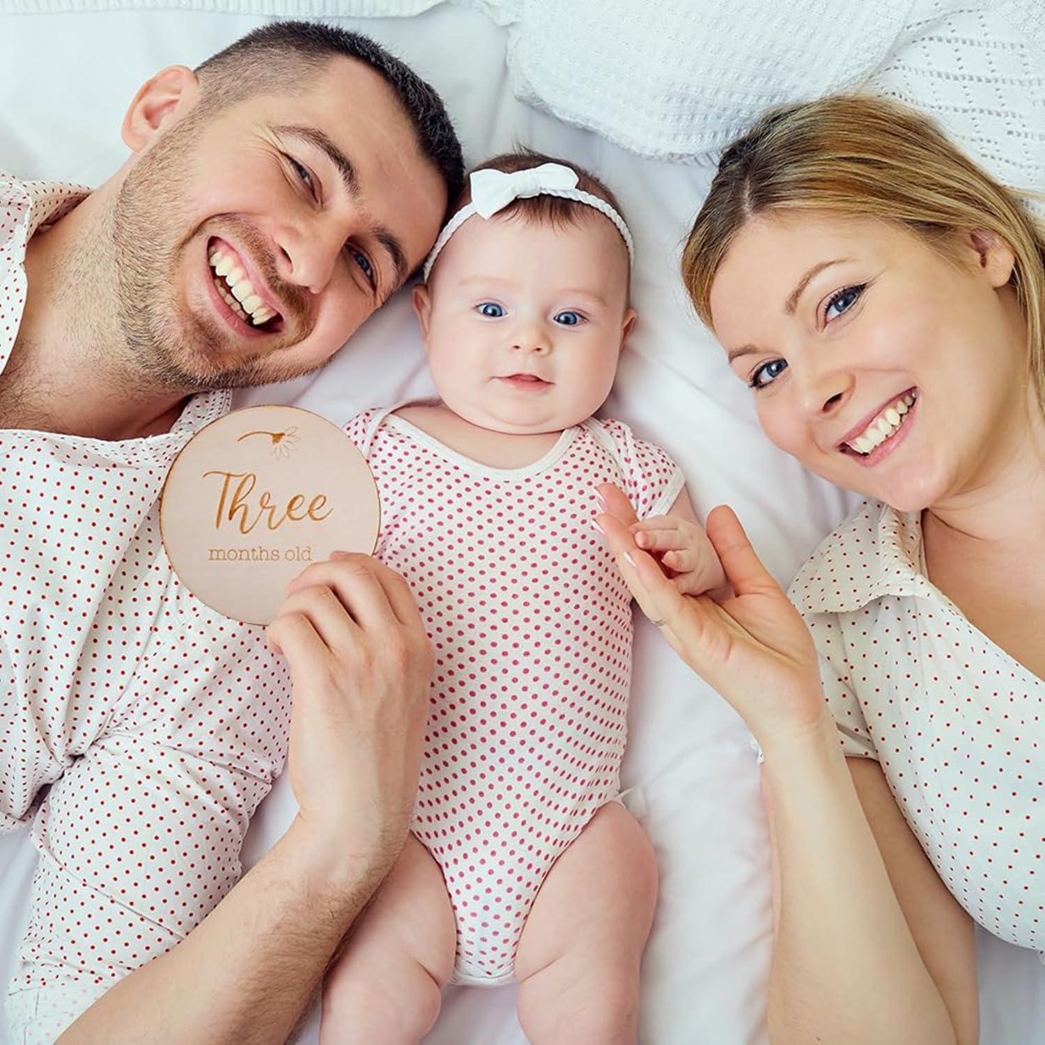 14Pcs Natural Wooden Baby Milestone Cards, Monthly Growth Markers for Newborn Photography, Pregnancy & First Year Keepsake image number 3