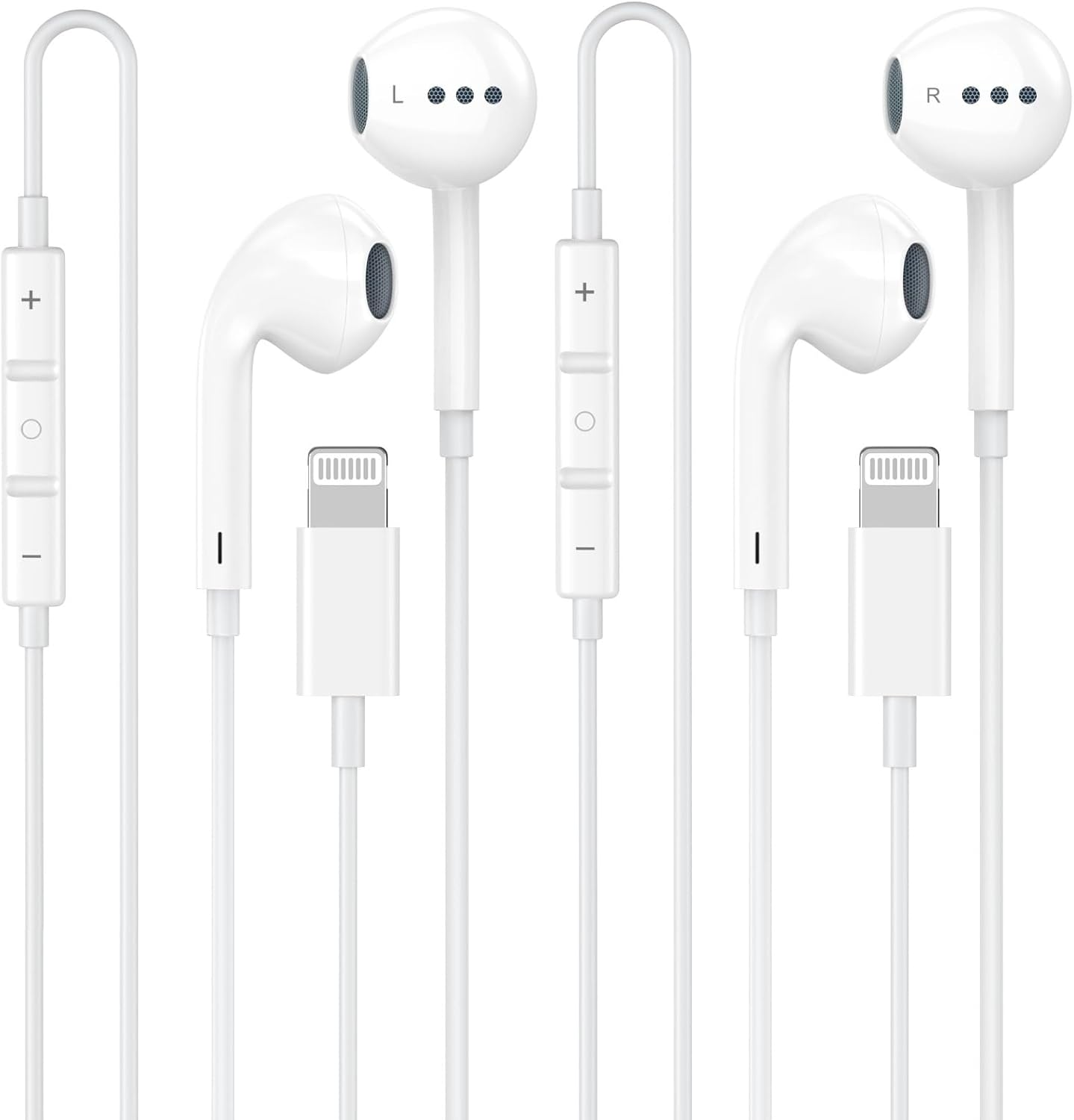 2 Pack for Iphone Headphones Wired Earbuds/Earphones with Built-In Microphone & Volume Control Hifi Stereo Nosie Reduction Compatible for Iphone 14 13 12 11 Pro Max XS XR X 8 7 6, Support All Ios image number 4