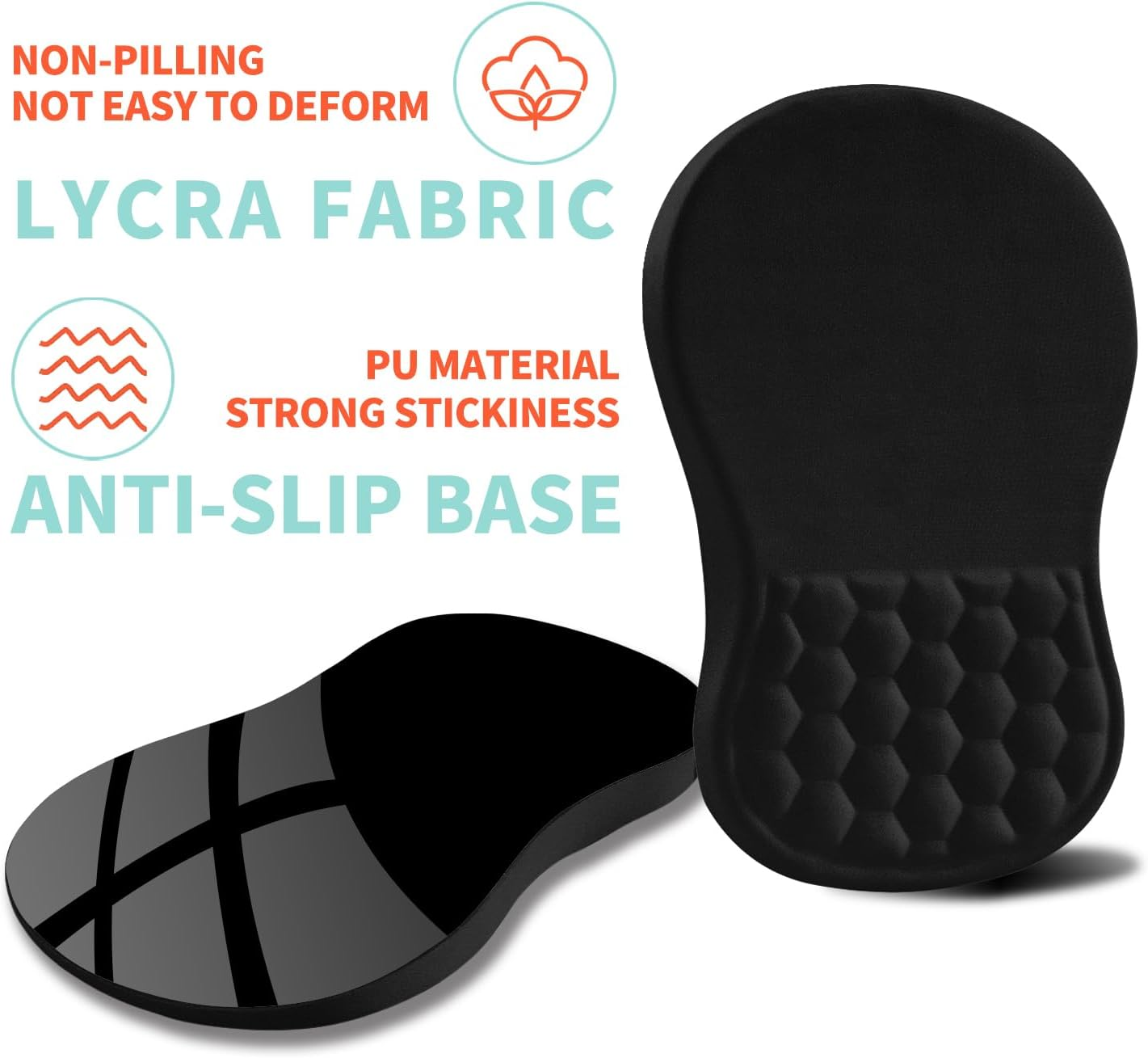 KUOSGM Ergonomic Mouse Pad Wrist Support with Memory Foam Massage Bulge, Carpal Tunnel Pain Relief Mousepad Wrist Rest for Mouse(12X8 Inch, Black) image number 1