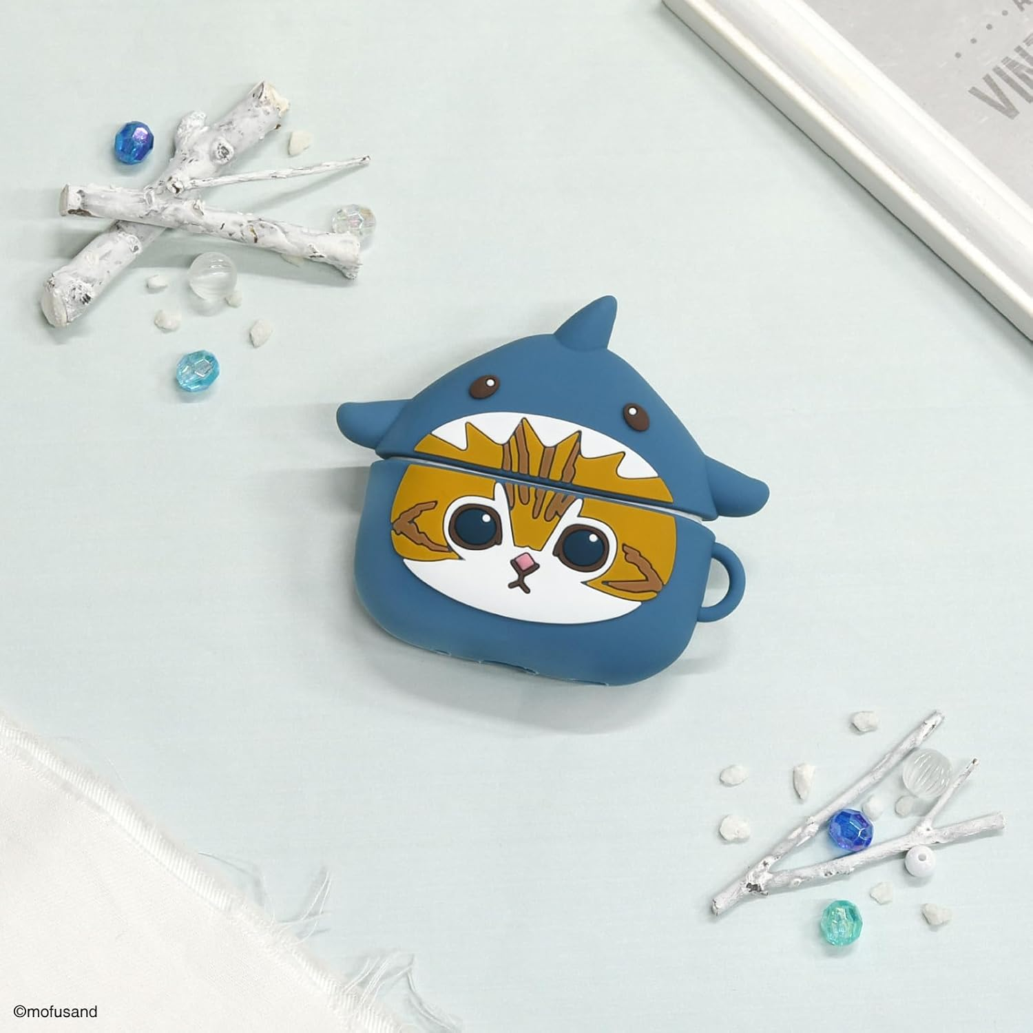 Gourmandies MOFU-15A Shark Nyan Silicone Case Compatible with Airpods Pro (2Nd Generation) image number 1