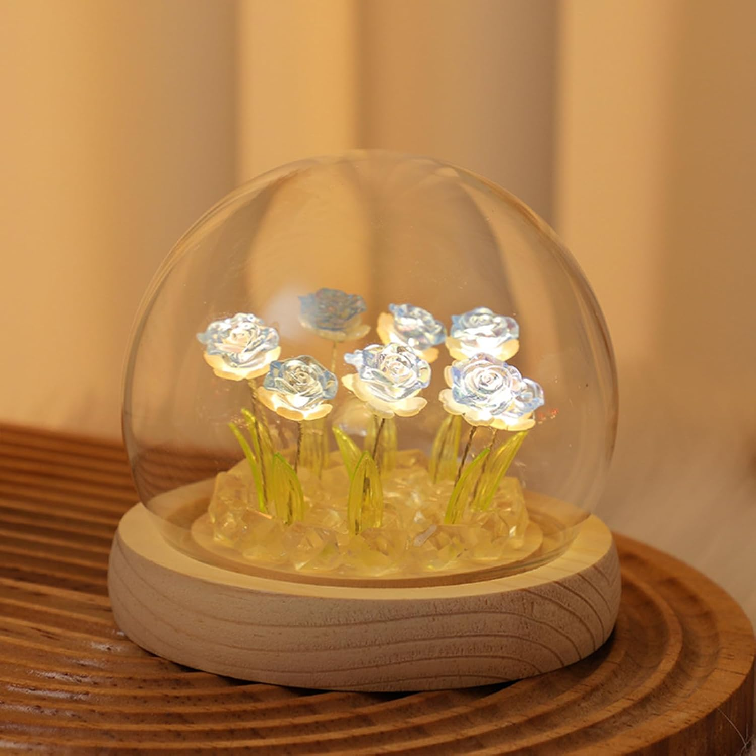 Richaa Pretty Tulips Lamps Flower Night Light Cute Bedroom Decor Gifts for Women - Battery Powered (Not Included)