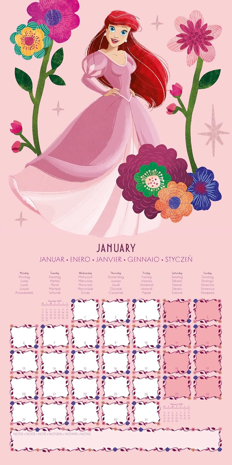 Calendario 30X30 Disney Princess 2025 Pyramid image number 3