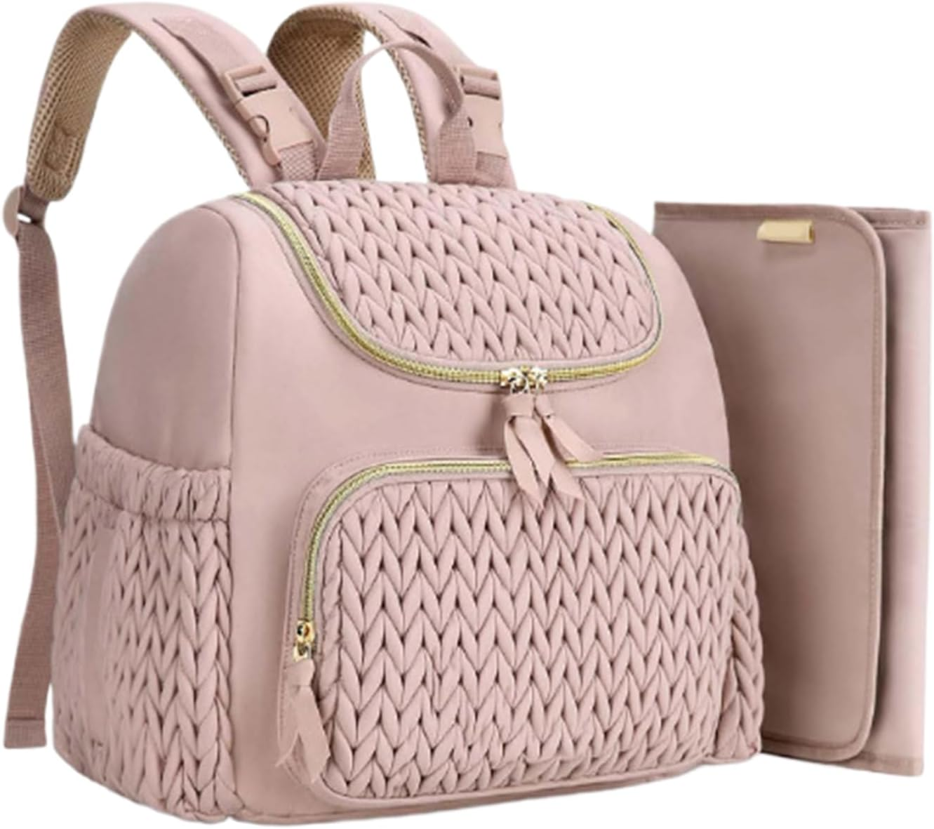 Baby Changing Bag Backpack, Diaper Backpack with Portable Changing Mat & Waterproof Organizer Storage for Mom Dad Travel Maternity Daily Outdoor Trips image number 4