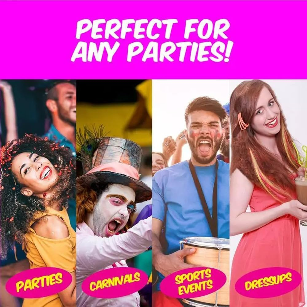 Leona Co Hair Spray Fluro Colour - Vibrant Temporary Purple Hair Color 125Ml Perfect for Parties, Halloween, Cosplay & Festivals | Safe for All Hair Types image number 5