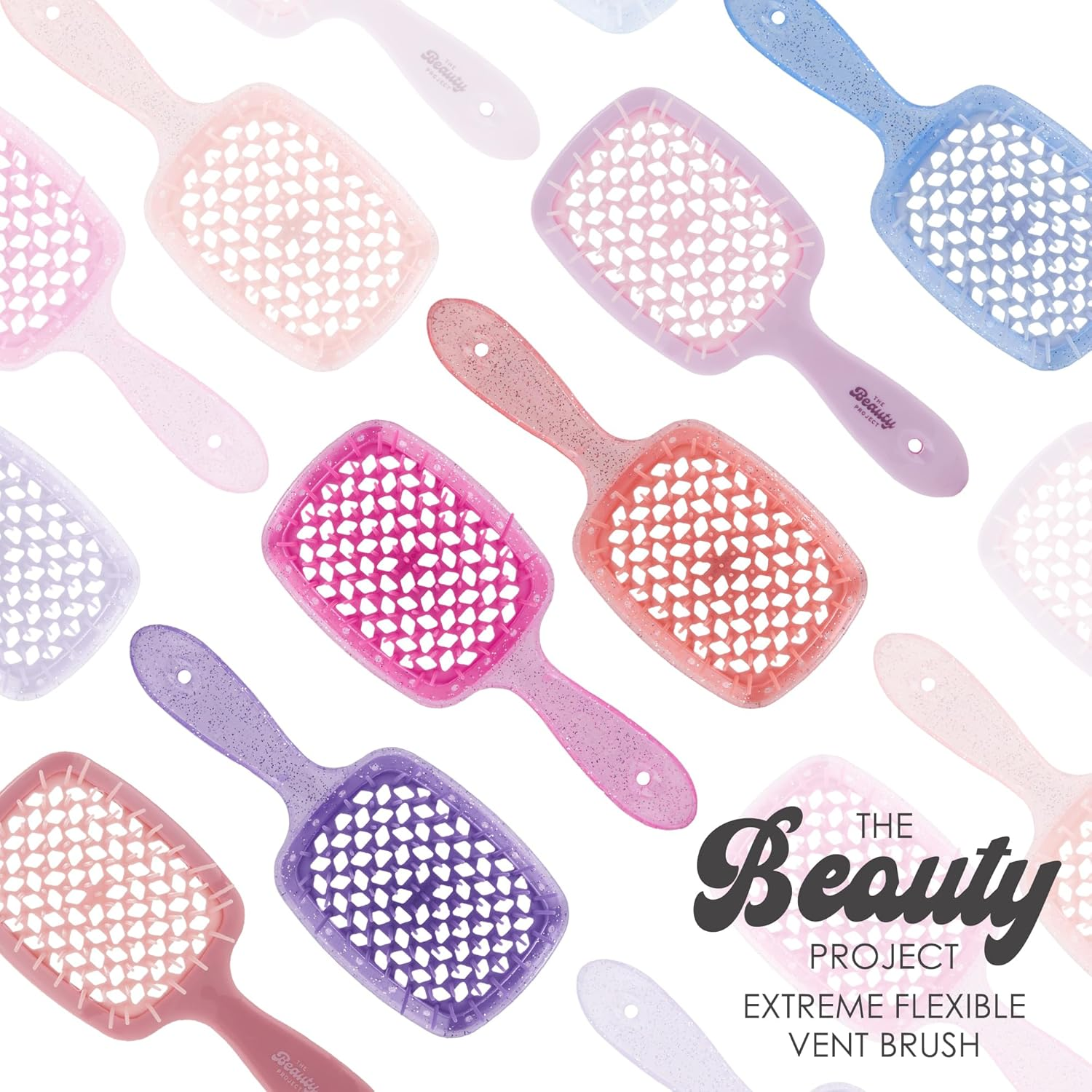 Detangling Brush for All Wet or Dry Hair Types - Pain-Free Brushing, Vented Hair Brush - Lightweight Handle with Extreme Flex to Contour to Scalp (Amethyst) image number 3