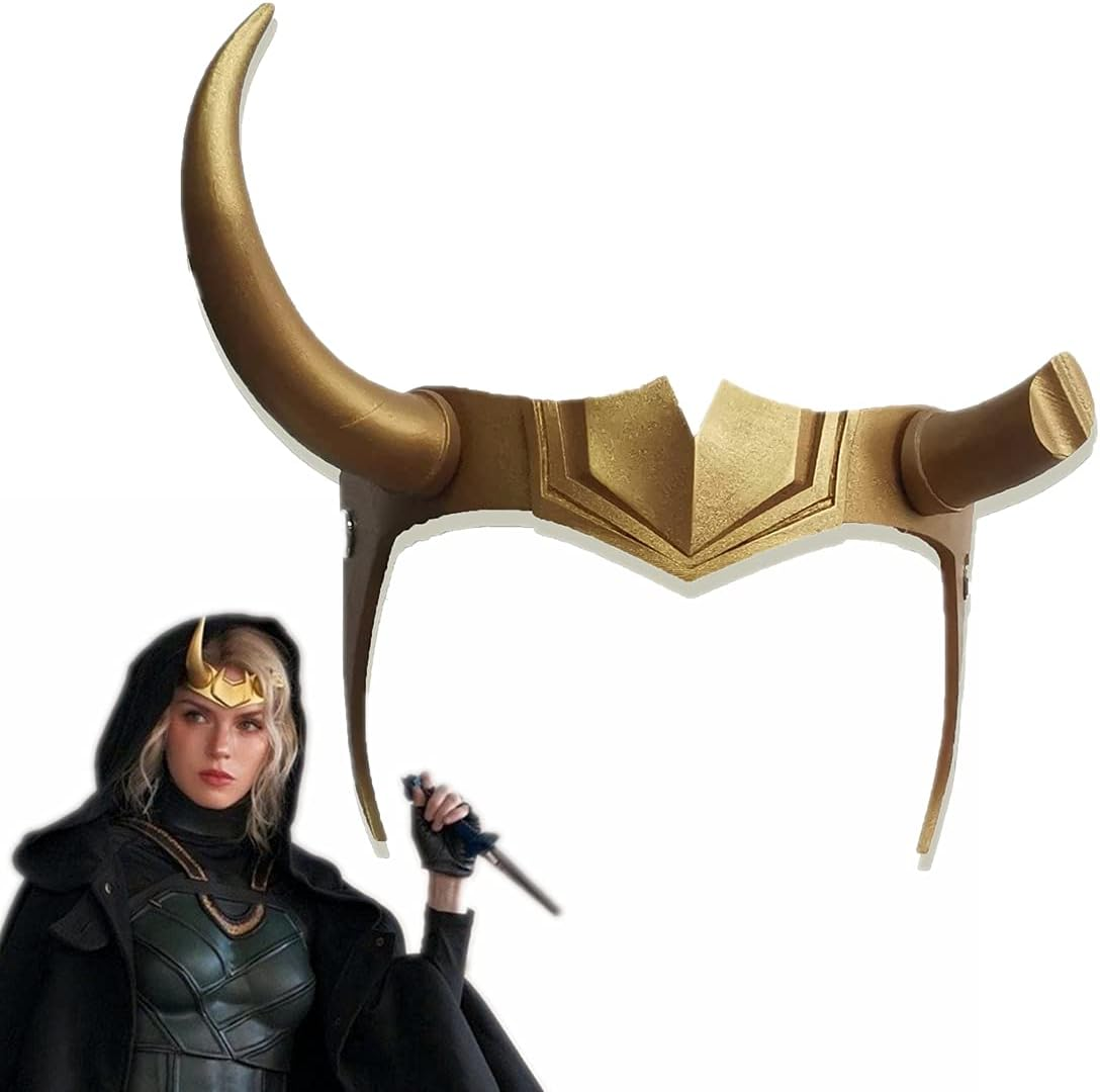 Loki Helmet with Horn Movie Thor Ragnarok Norse Mythology Loki Mask Helmet Cosplay Adult Halloween Costume Party Props