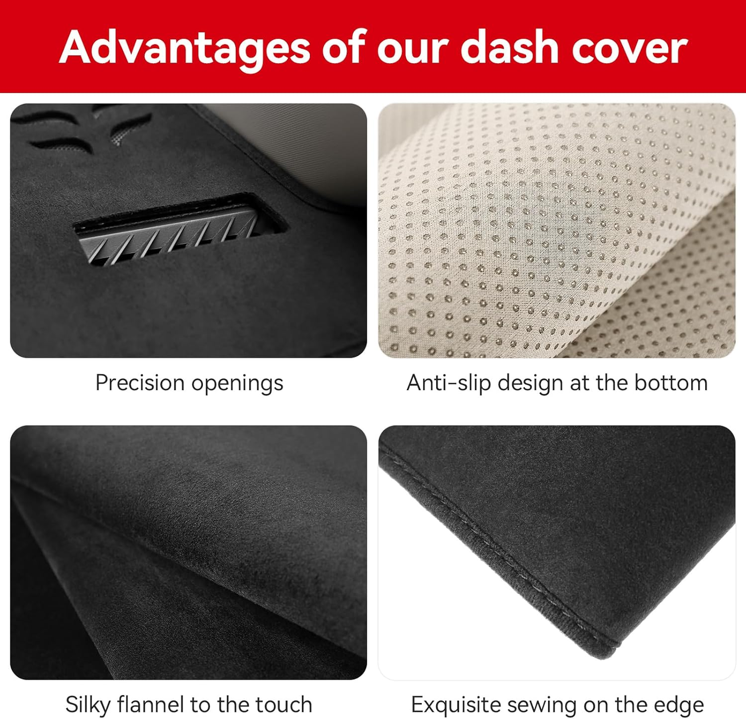 Bercicci Dash Cover for Honda CRV 2016 2015 2014 2013 2012 Accessories Flannel Dashboard Cover Dash Mat Center Console Cover Sunshield Protector Pad