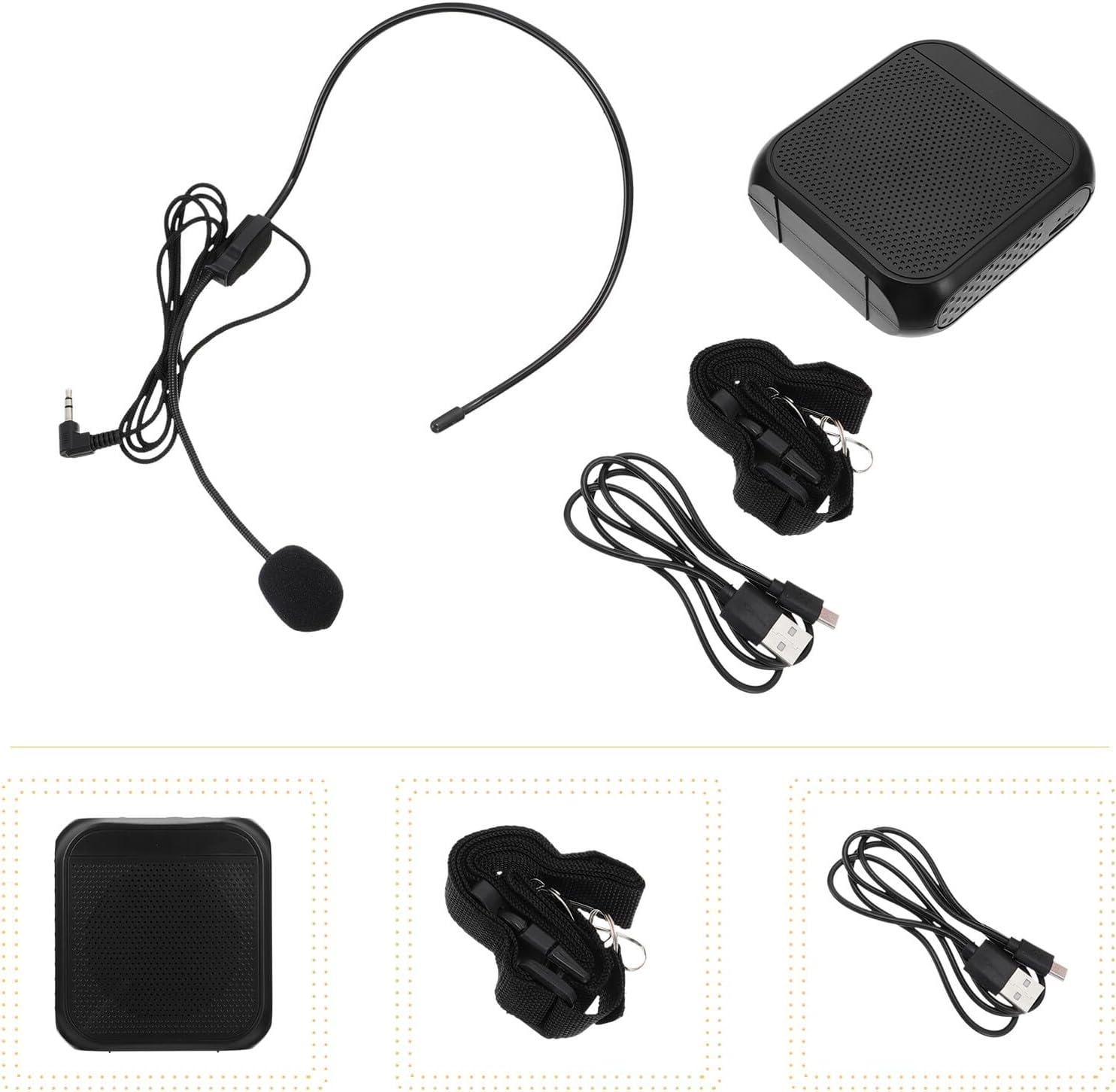 Wireless Portable Teacher Amplifier Loud-Speaker, Compact Apis Voice Amplifier Rechargeable .7V Battery for Classroom and Outdoor Use image number 5