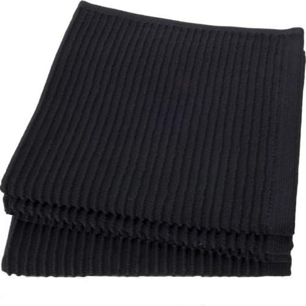 Now Designs Ripple Kitchen Dishcloth, Set of 4, Black