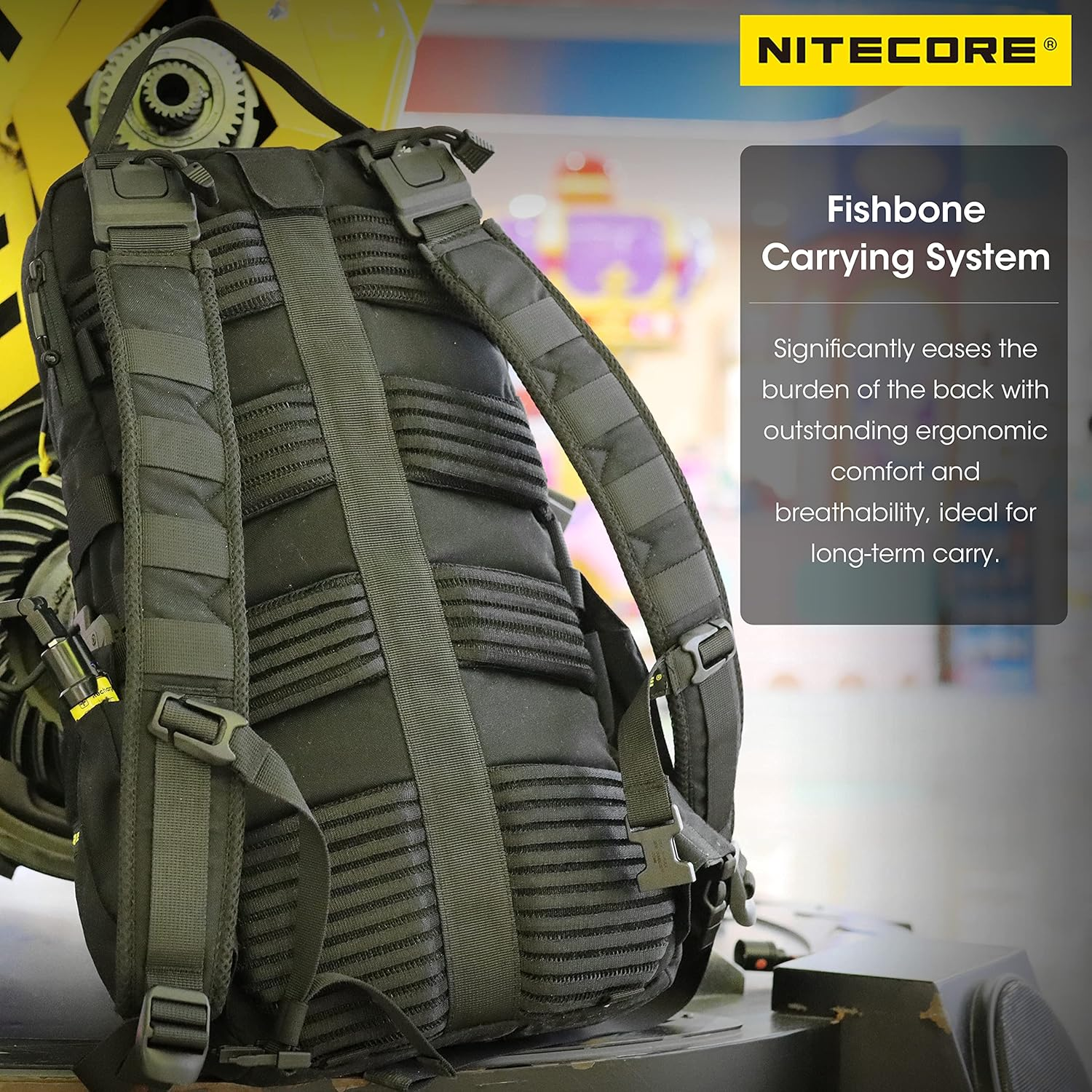 NITECORE BP18 Tactical Backpack Travel Commuter Daypack Molle Bag Fit 14 Inch Laptops with NITECORE Patch image number 6