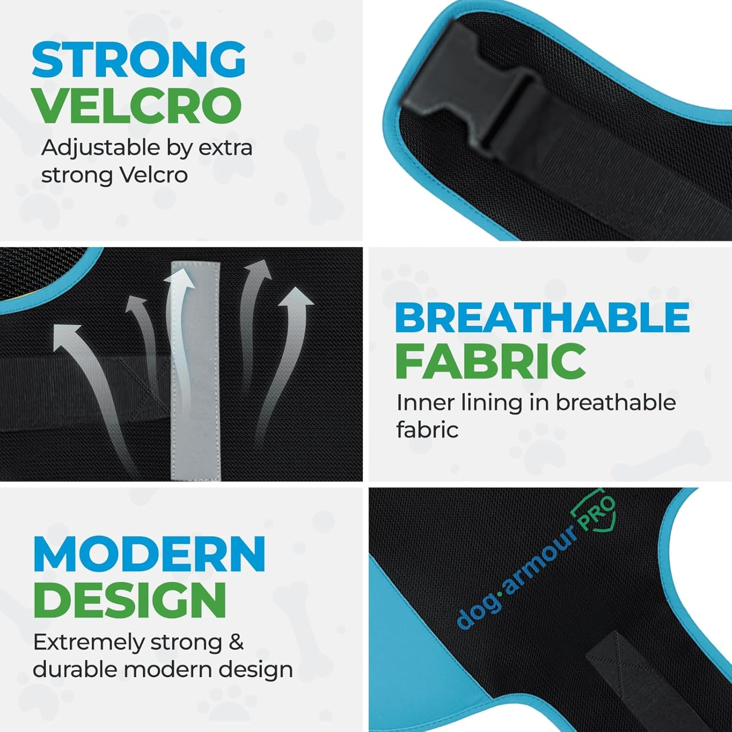 Dog Armour PRO Protective Dog Harness Vest for Dogs &ndash; Shield Your Pet from Raptor and Animal Attacks &ndash; Adjustable, Choke Free, Waterproof, Reflective (XXS, Blue) image number 3