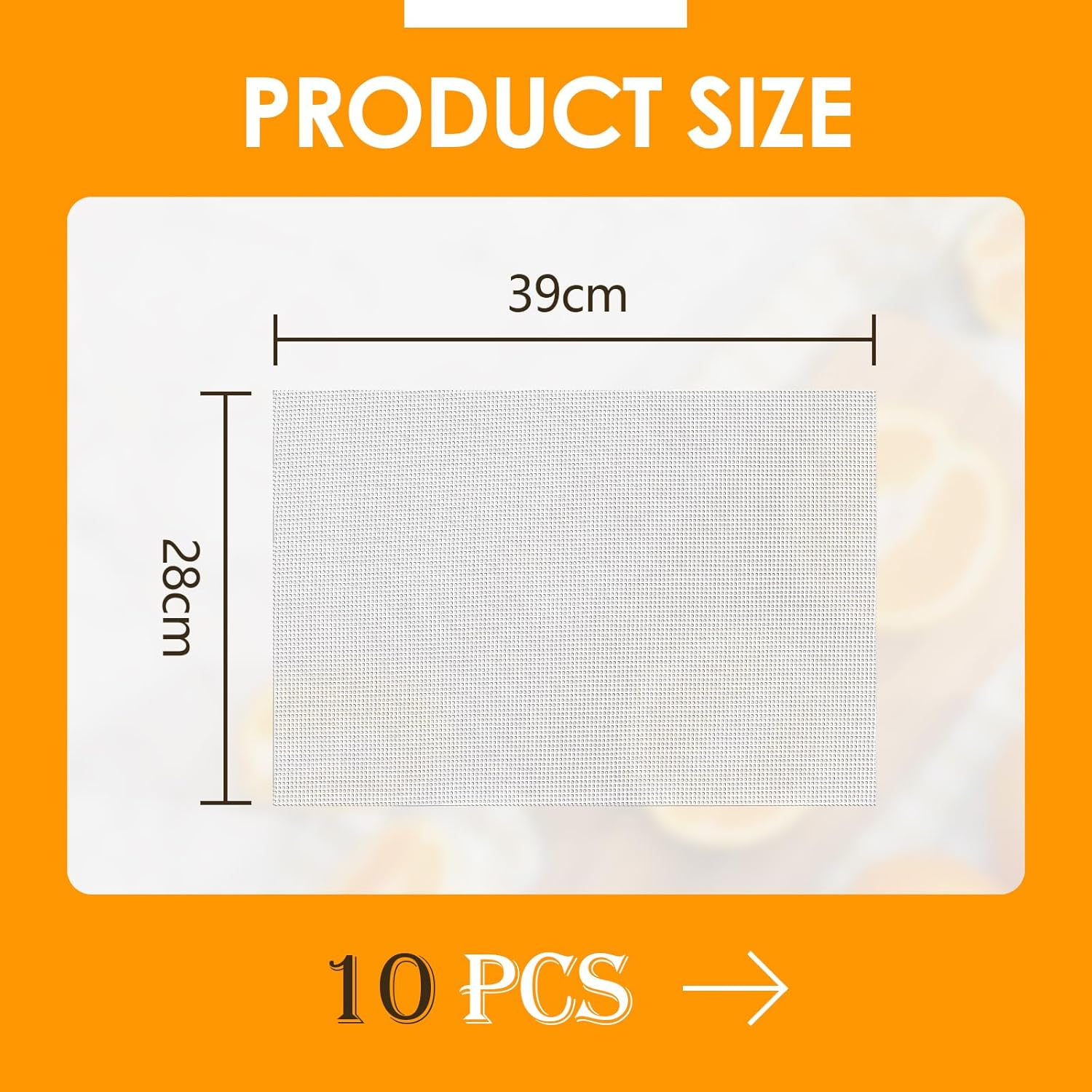 10 Pcs Silicone Dehydrator Sheets, Non-Stick Food Dehydrator Mats Reusable Thickened Cuttable Silicone Steamer Mat for Food Fruit Dryer 39 * 28Cm