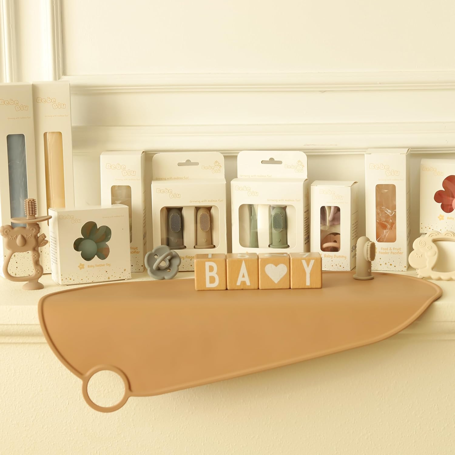 Bebebiu Crocodile Misty Purple Baby Teether, BPA Free Silicone Teething Toy - Crocodile Misty Purple image number 3