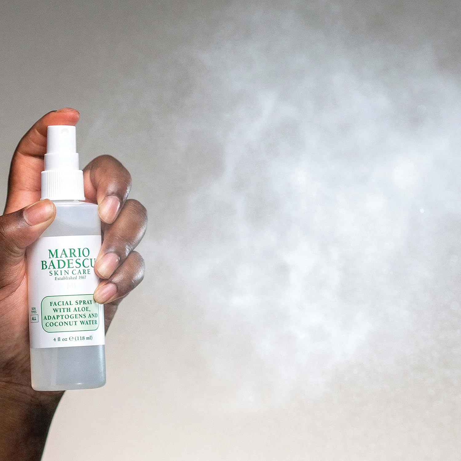 Mario Badescu Setting Facial Spray Mist with Aloe & Coconut Water, Refreshing and Hydrating Collagen Stimulating Makeup Spray, Alcohol Free, Fragrance Free, Dye & Sulfate Free, 4 Fl Oz image number 2