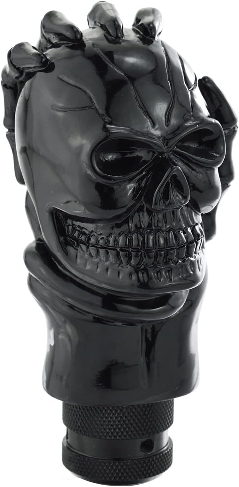 Arenbel New Universal Manual and Automatic Car Gear Stick Shifter Knob Skull Shift Lever Fit Most Cars Black Bone image number 2