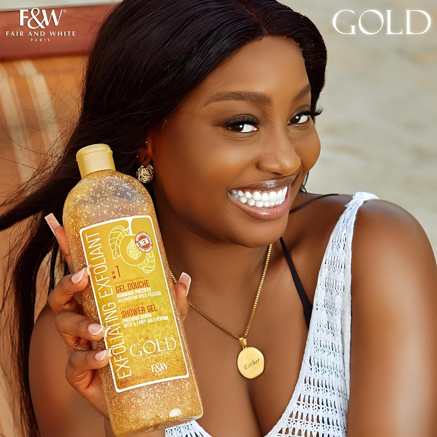 Fair and White Gold #1 Exfoliating Shower Gel 940 Ml image number 3