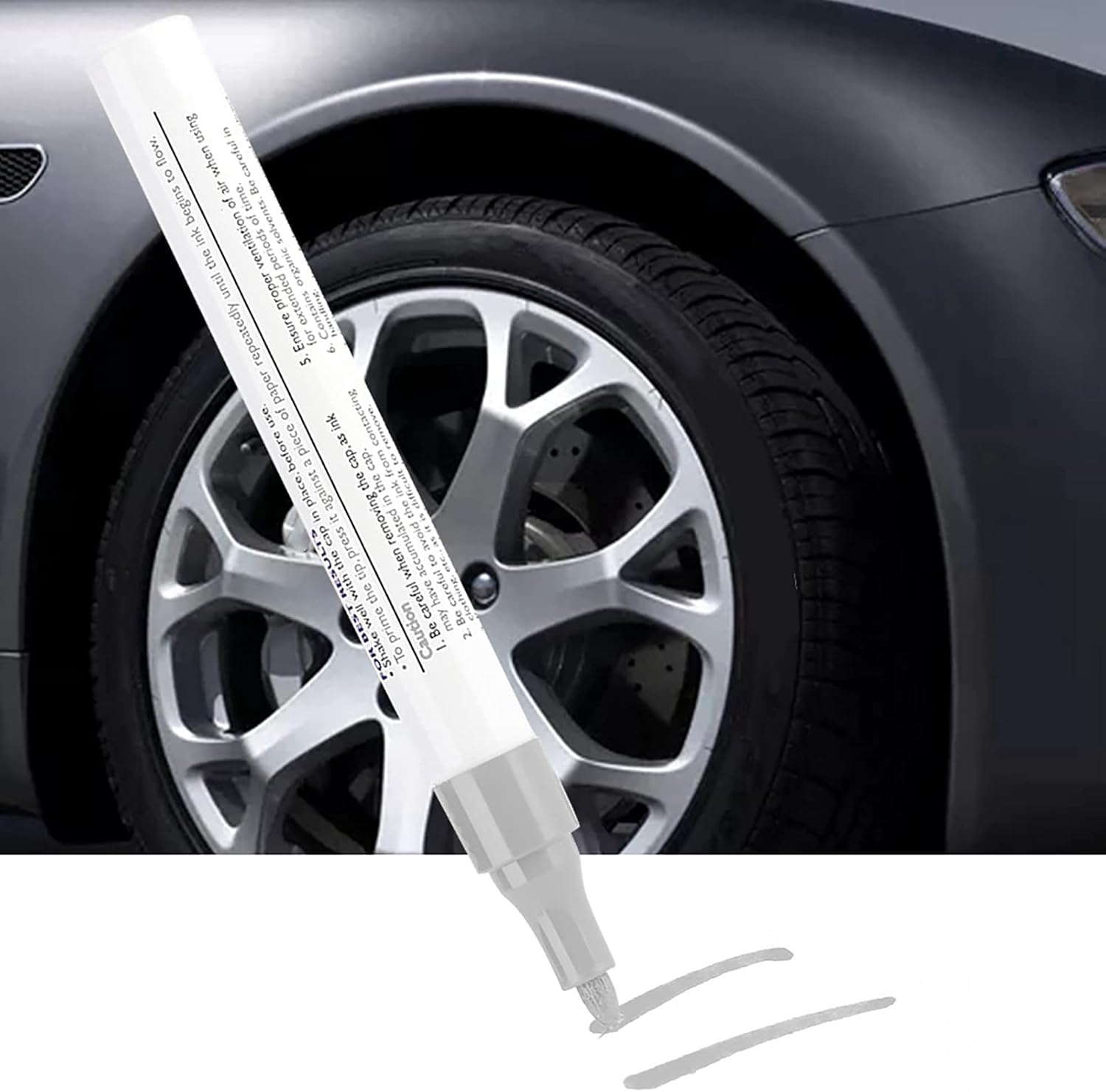 Tire Pens, Car Tire Paint Pen, Car Paint Pen, Paint Pen for Car Tires, 1 Pcs Waterproof Professional Car Pencil Tire Paint Pen Mark Pens(White) image number 1