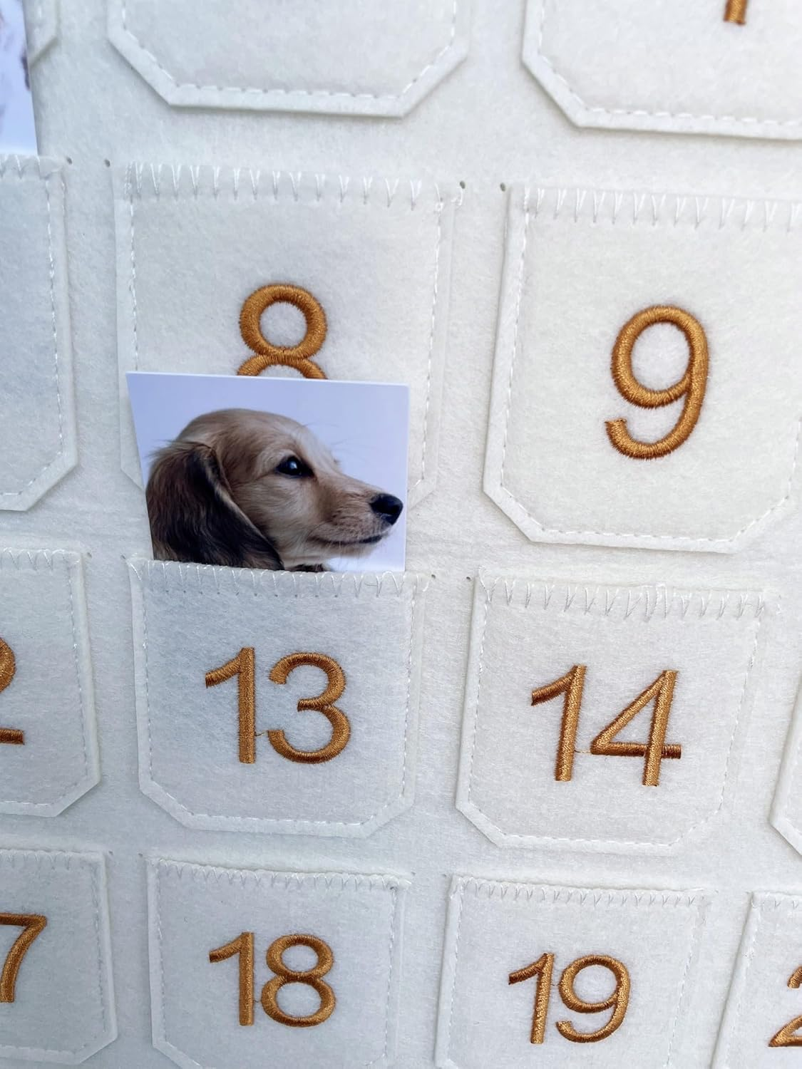 Christmas Countdown Advent Calendar with Pockets,Christmas Picture Countdown Board,Photo Advent Calendar- Advent Calendars for Kids Chocolate & Candy image number 2