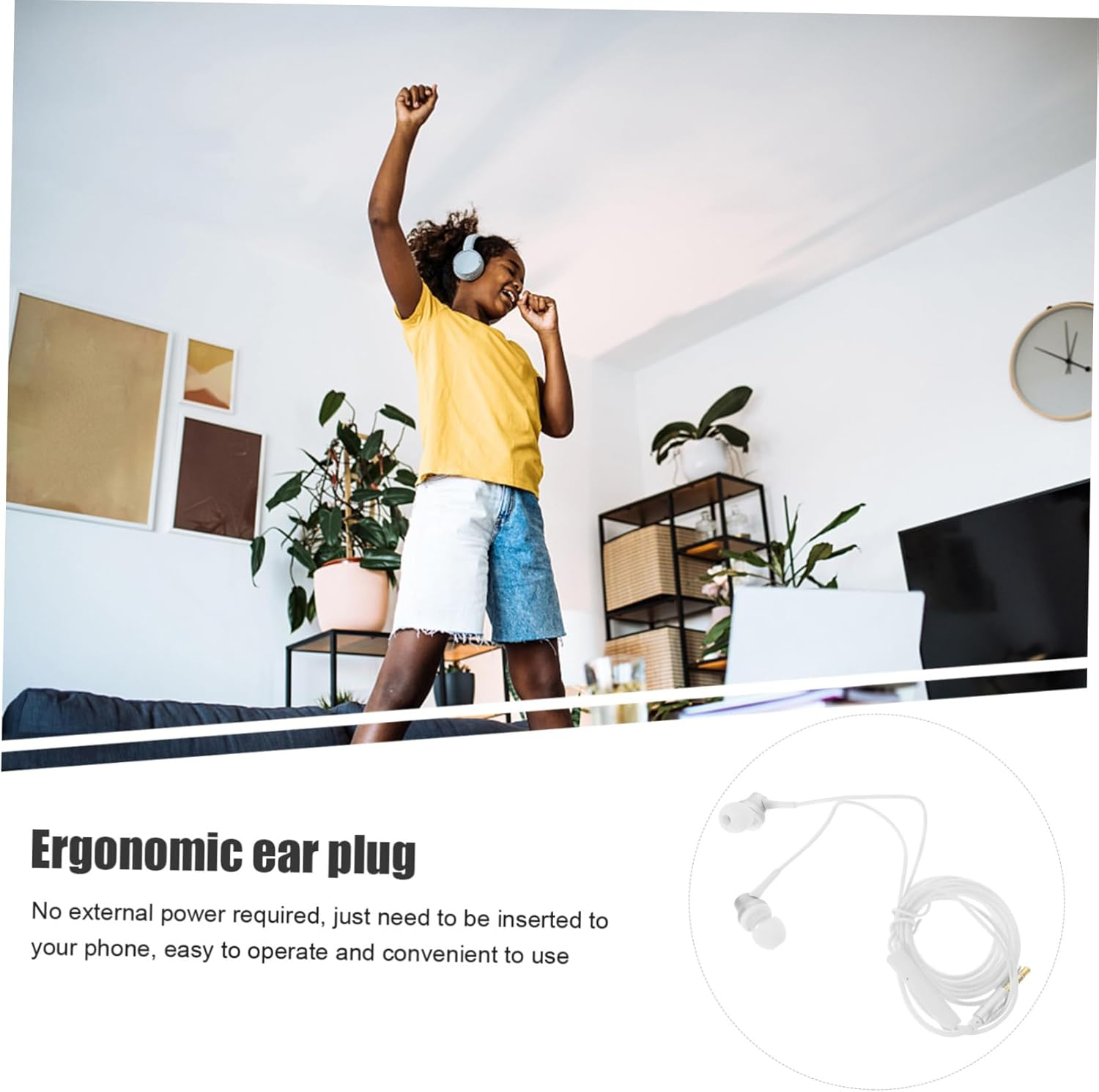 Wired In-Ear Earbuds 3.5Mm Jack for Phone Tablet Laptop, Earphones Volume Control, Sturdy Earphone for Computer Use, Suitable for Daily Listening Random Color image number 5