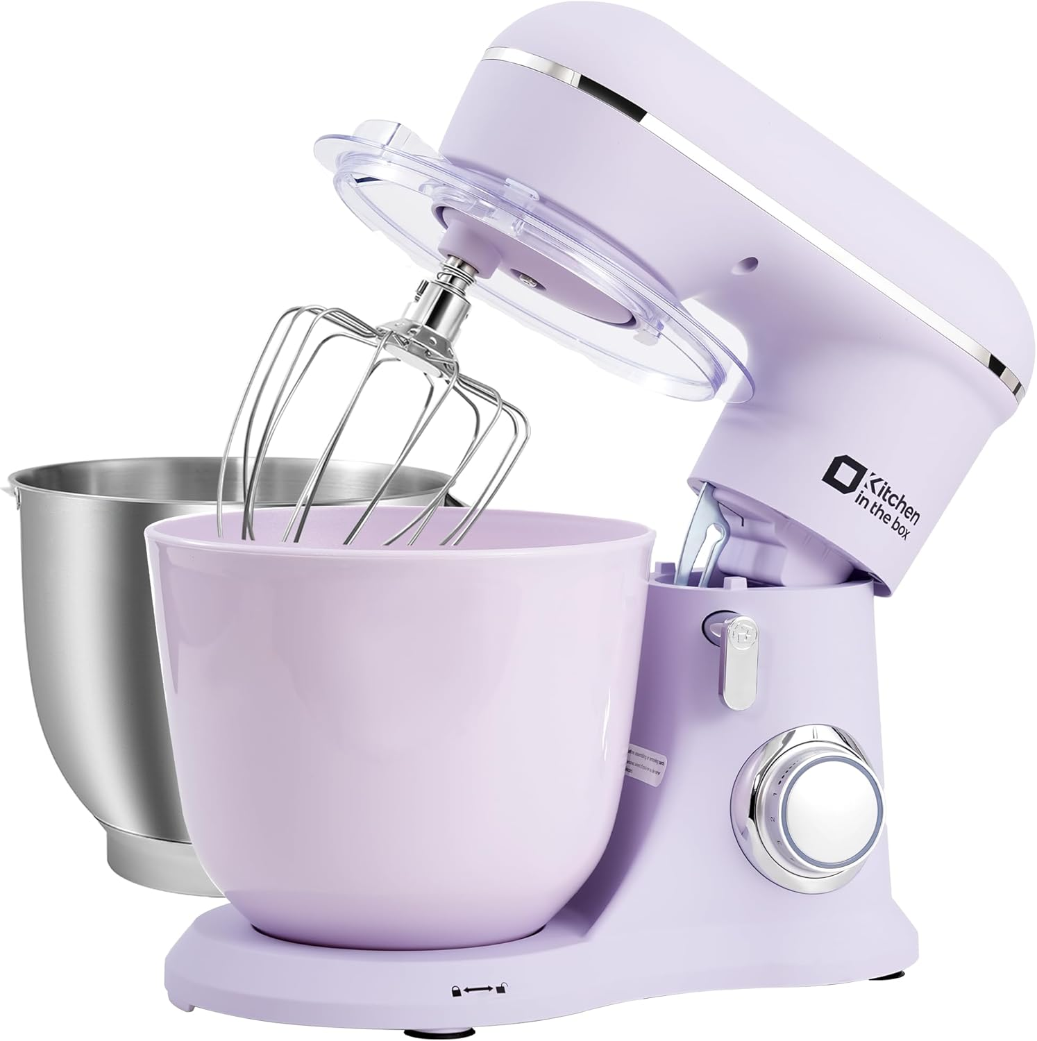 Kitchen in the Box Stand Mixer, 4.5 L & 5 L Mixer, 10+P Speed Dough Mixer with Dough Hook, Whisk and Beater,1300 W, Black