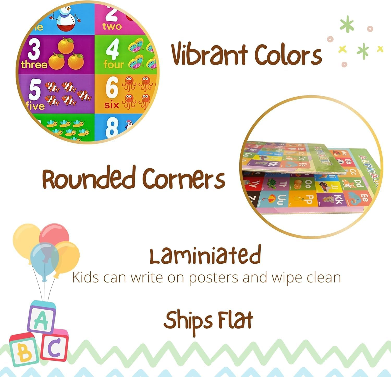 16 Educational Posters for Classroom & Kindergarten, Kindergarten Classroom Must Haves, Laminated Prek Learning Chart Materials Solar System, ABC Alphabet, Shapes, Colors, Days of the Week, Multiplication Table Etc. image number 5