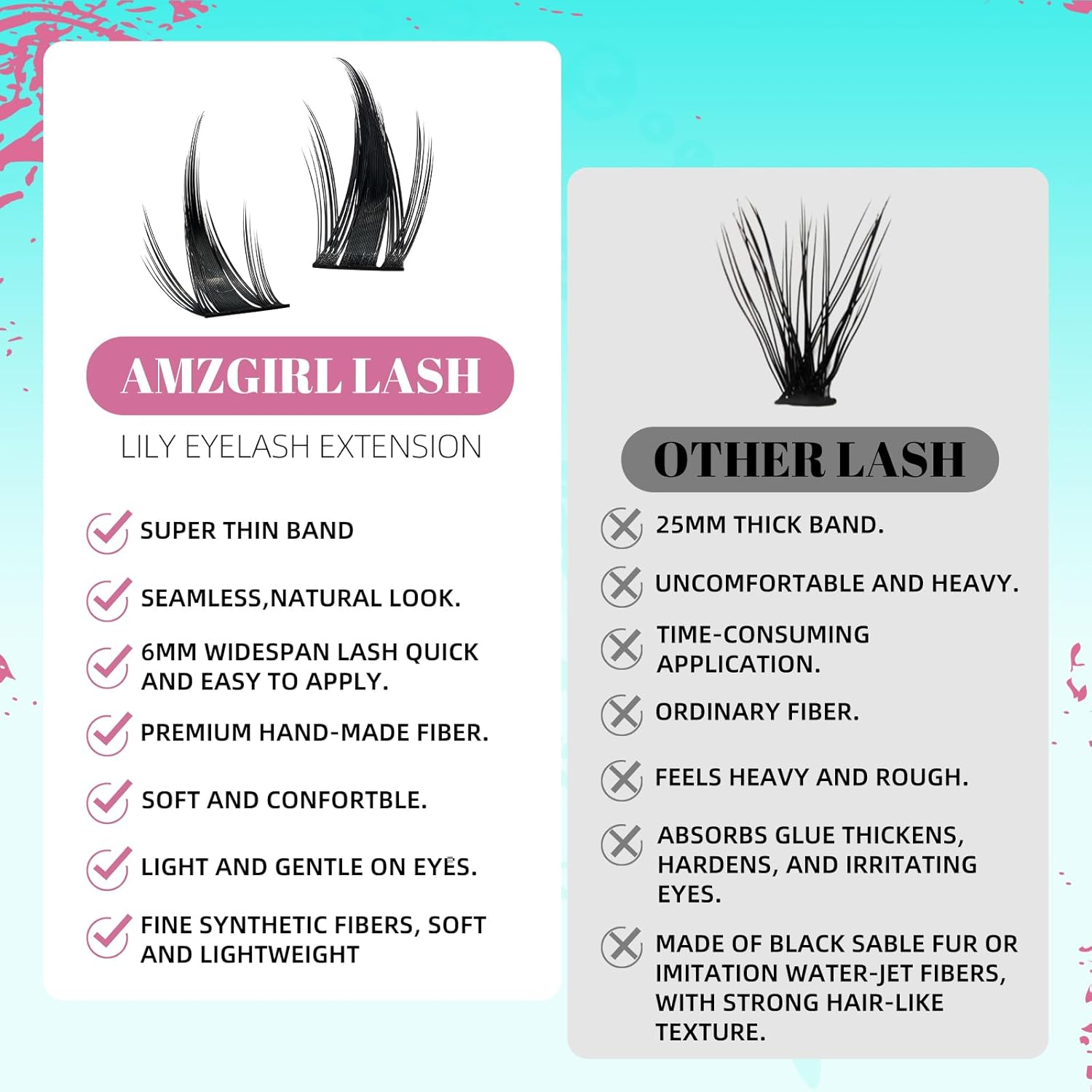 Lash Clusters 160PCS Fairy Eyelash Clusters with Manga Eyelashes Wide Stem Eyelash Extensions Natural Individual Lashes Cluster for Beginner Use at Home(Lily,C-Mix10-18Mm) image number 3