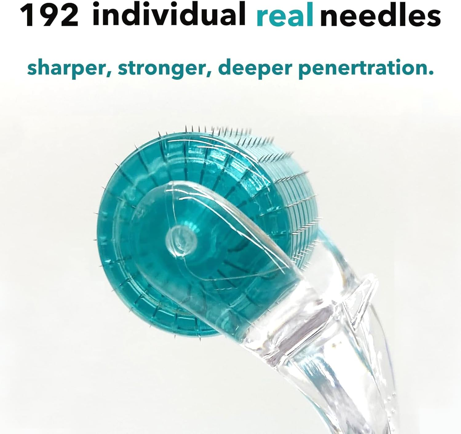 NNBHH Derma Roller, 192 Real Titanium Microneedles Derma Roller Microneedle Roller for Face Skin, Microdermabrasion Microneedling Roller - Skin Care Tools - Blue-0.3 image number 2