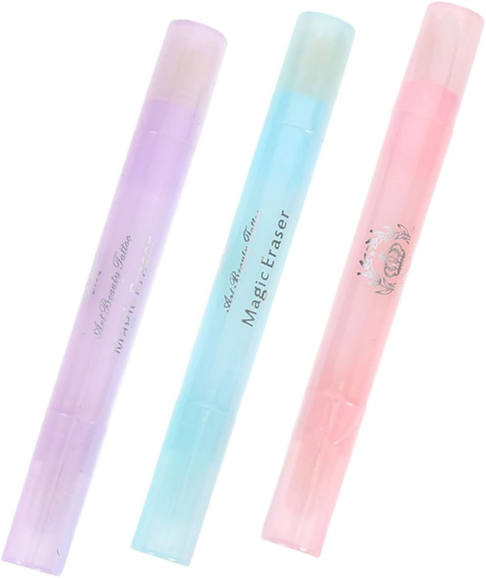 MALUGOGO 3Pcs Refillable Nail Polish Corrector Pens for Women Precise Manicure Tools with Cotton Tip for Nail Polish Edge Cleanup and Home Use