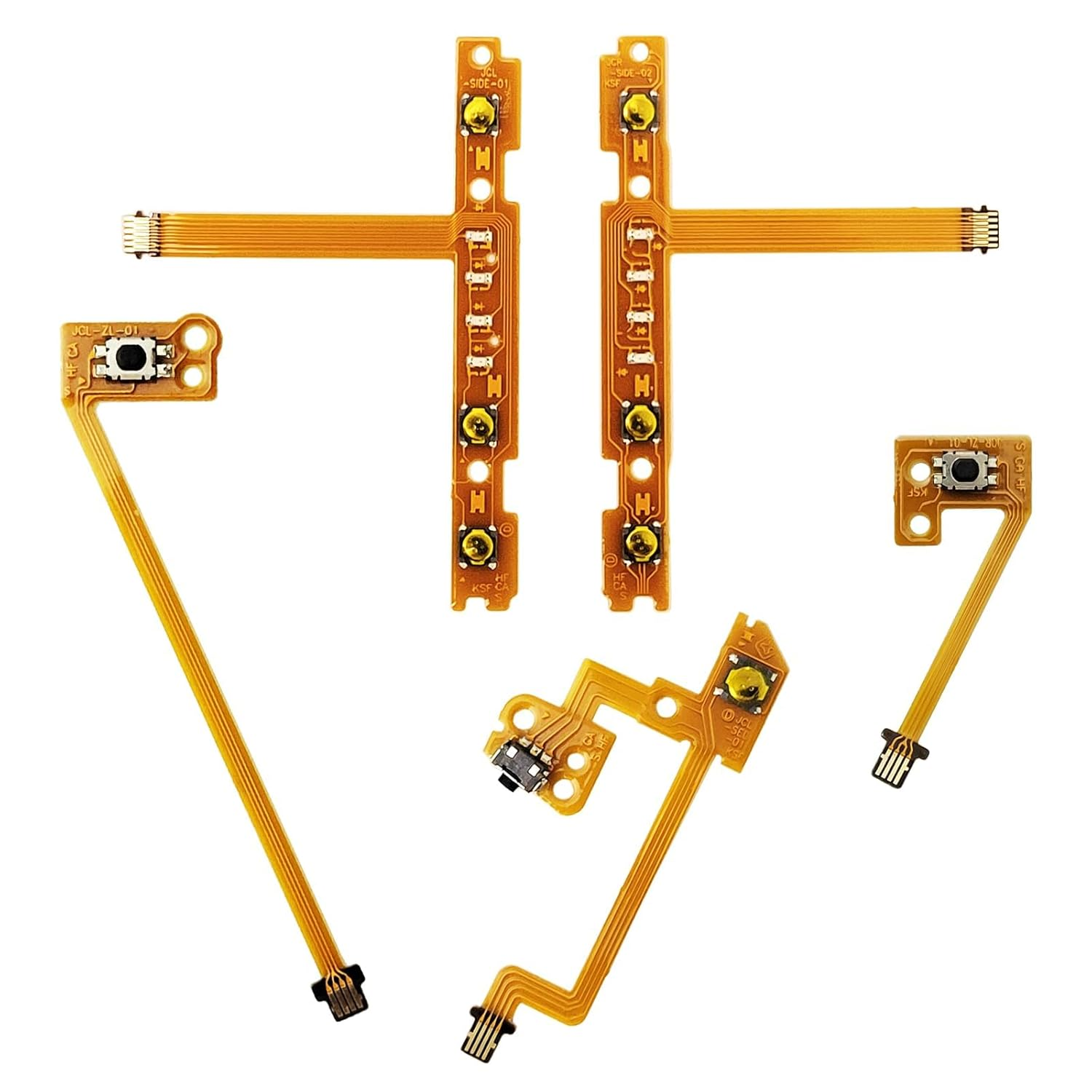 5PCS ZL ZR SL SR L Button Flex Cable Replacement for Nintendo Switch Joy-Con Controller, 5-In-1 Ribbon Repair Parts Kit Compatible with Left/Right Joycon