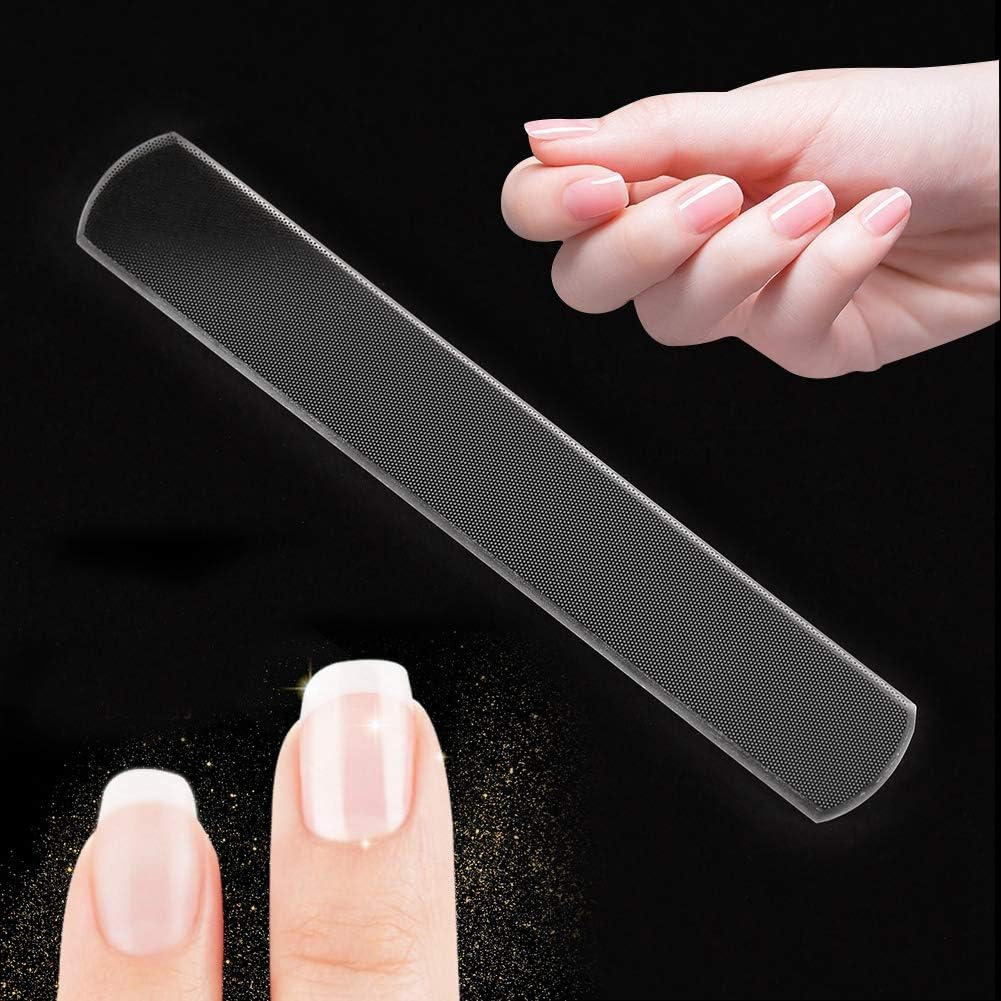 Nail Art Buffer Manicure Polisher Tool Glass Nail Sanding Polish 2Pcs image number 2