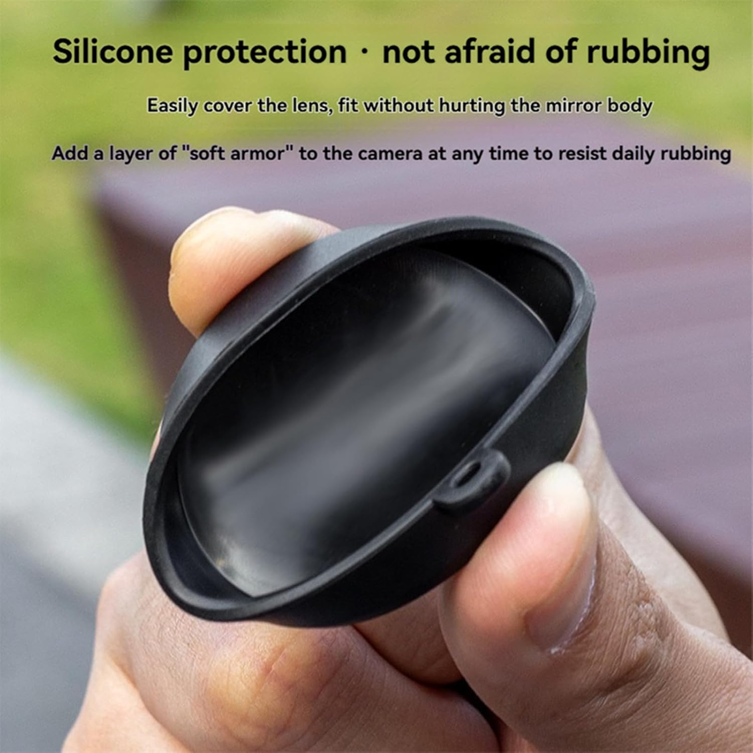 Lens Cover for DJI Osmo ACTION 6 (2-Pack), Soft Silicone Camera Cover Shockproof & Dustproof &ndash; Easy to Install, Washable Protective Case for Action Camera Accessories image number 3