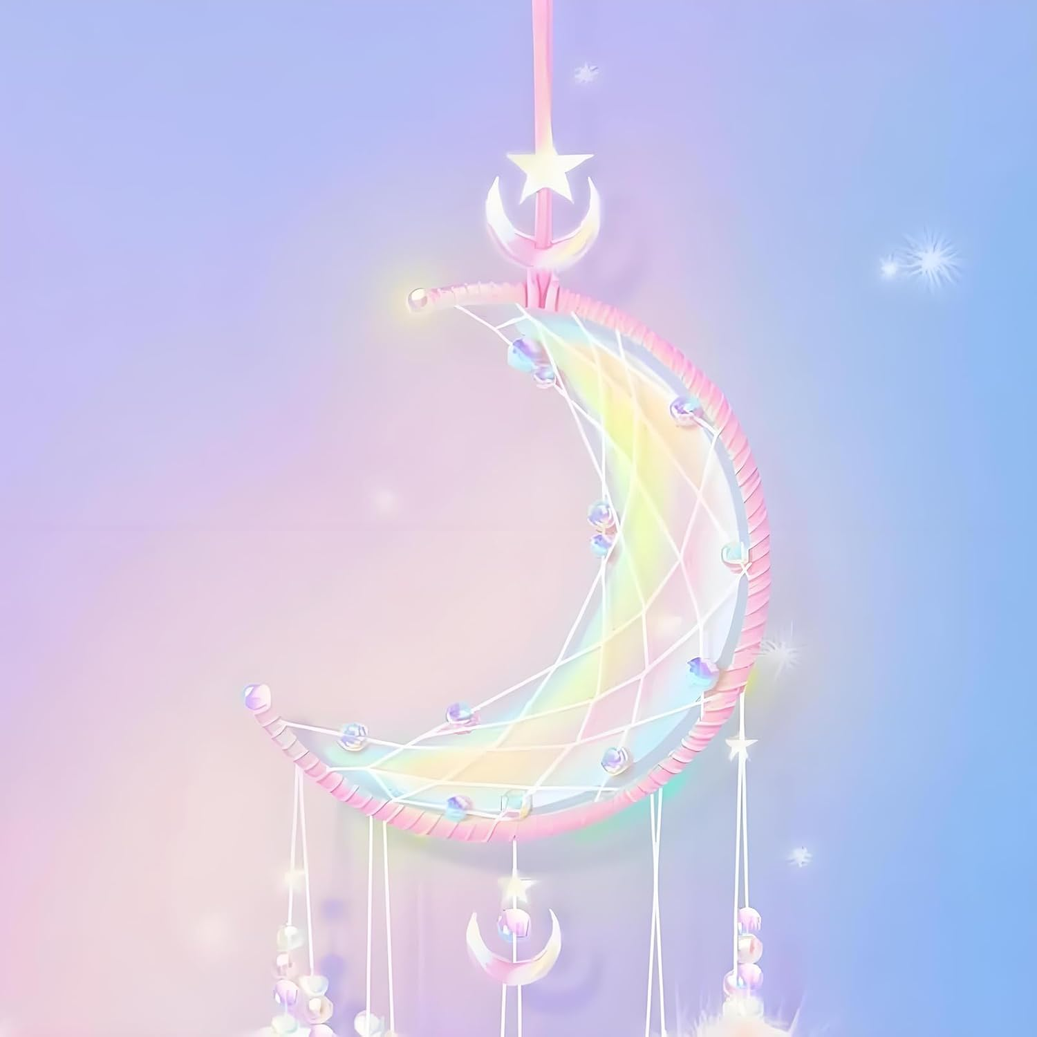 2PCS Gold Moon DIY Dream Catcher Kit,Wreath Making Supplies,Metal Ring for Crafts,Macrame Hoop,Macrame Supplies,Metal Hoops for Crafts,Craft Rings,Dream Catcher Supplies,Home Wall Hanging Wreath Decor image number 5