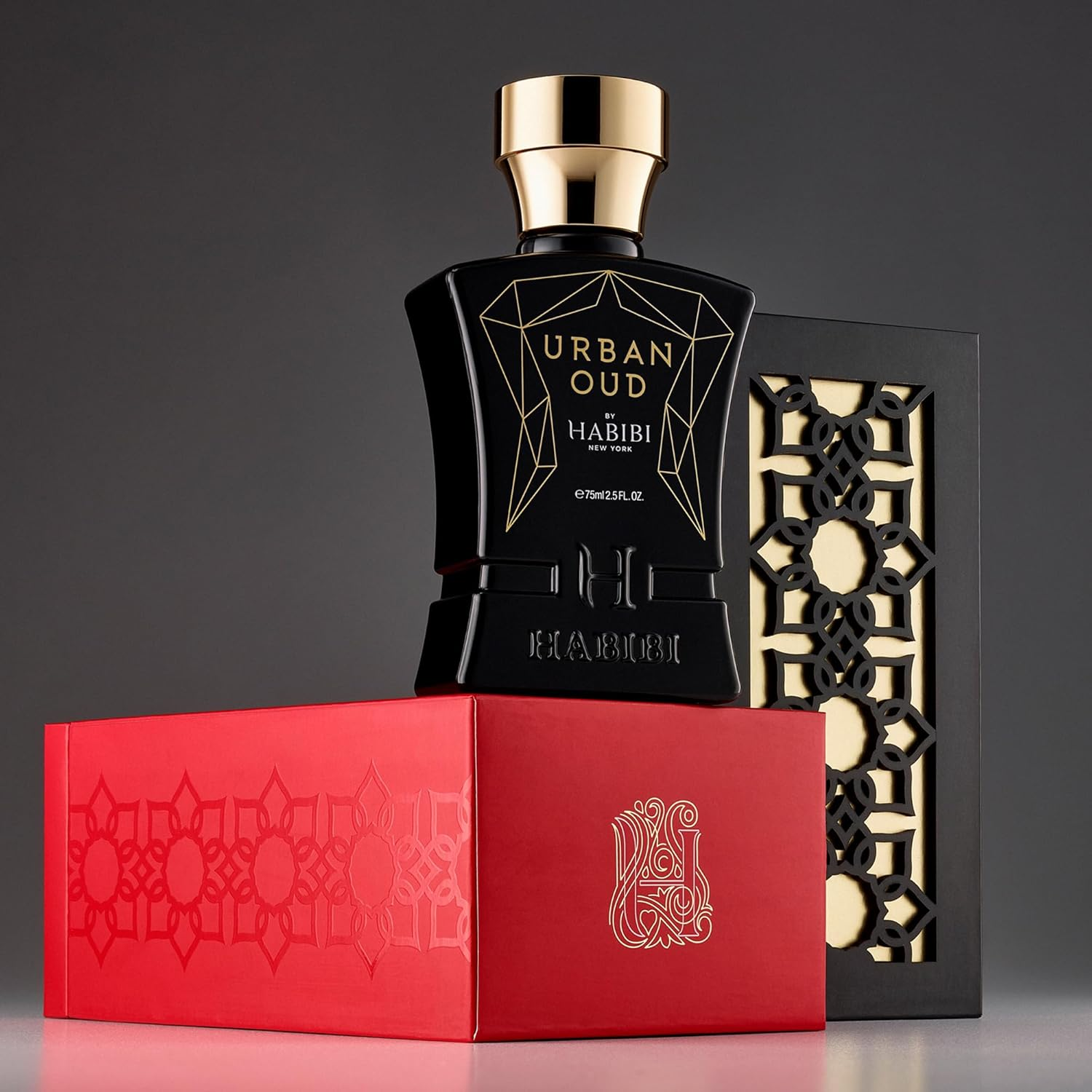 H HABIBI Urban Oud Perfume for Men &ndash; 2.5 Oz (75ML) Long Lasting Arabian Cologne, Woody Citrus Oud Men Perfume, Luxury Fragrance Gift for Special Occasions image number 1