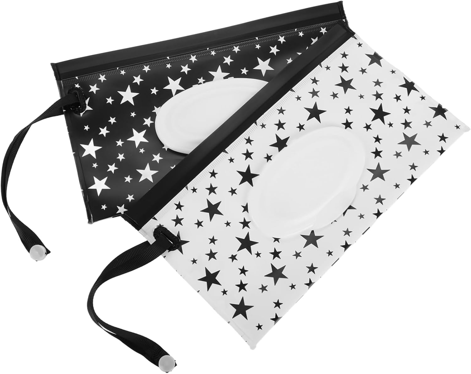 2Pcs Reusable Wipe Dispenser Bag Portable Tissue Holder Flip Lid for Home Travel