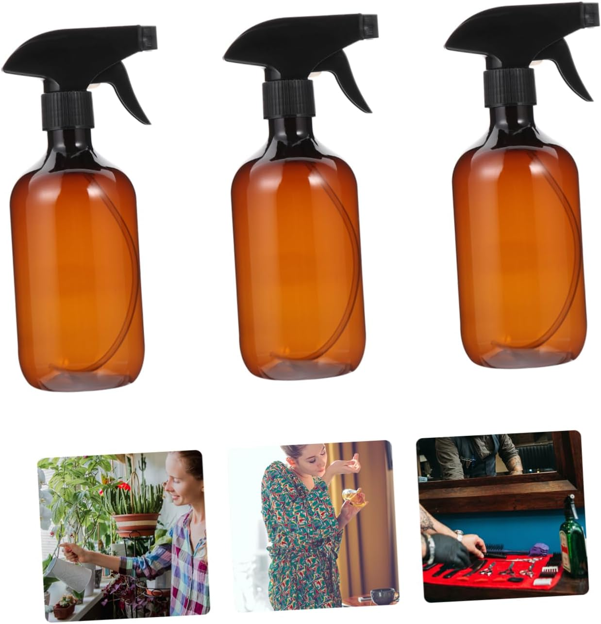 Beatifufu 4Pcs 500Ml Spray Bottle Glass Containers for Liquids Spray Bottles Plant Stand Makeup Bottle Small Glass Bottles Cleaning Bottle for Hair Liquid Holder Hair