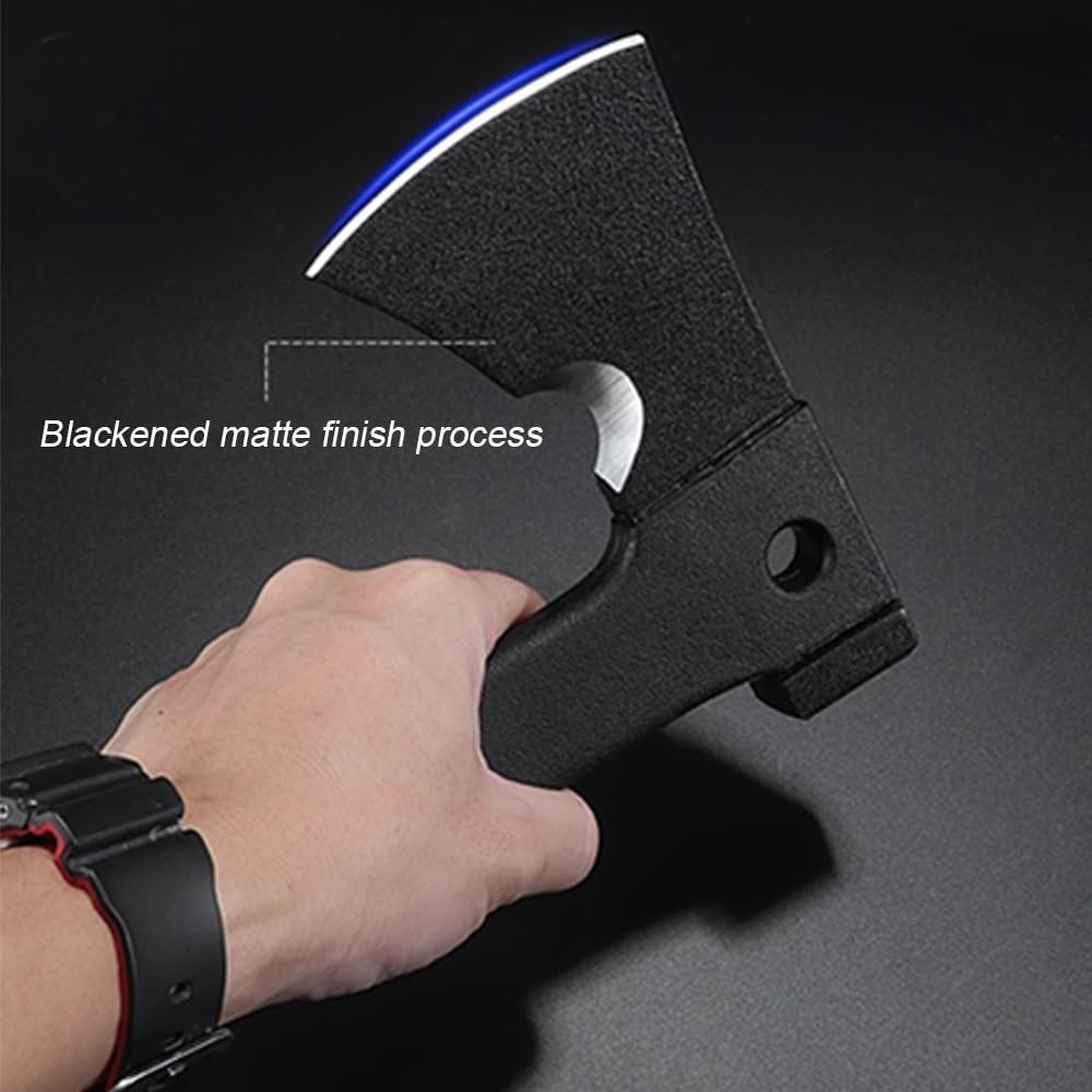 Camping Axe Kit, Survial Hatchet with Multitool Durable Materials, Engineer Axe Sharp Blade Non-Slip with Plastic Hatchet Sheath, Survival Whistle, Saw image number 1