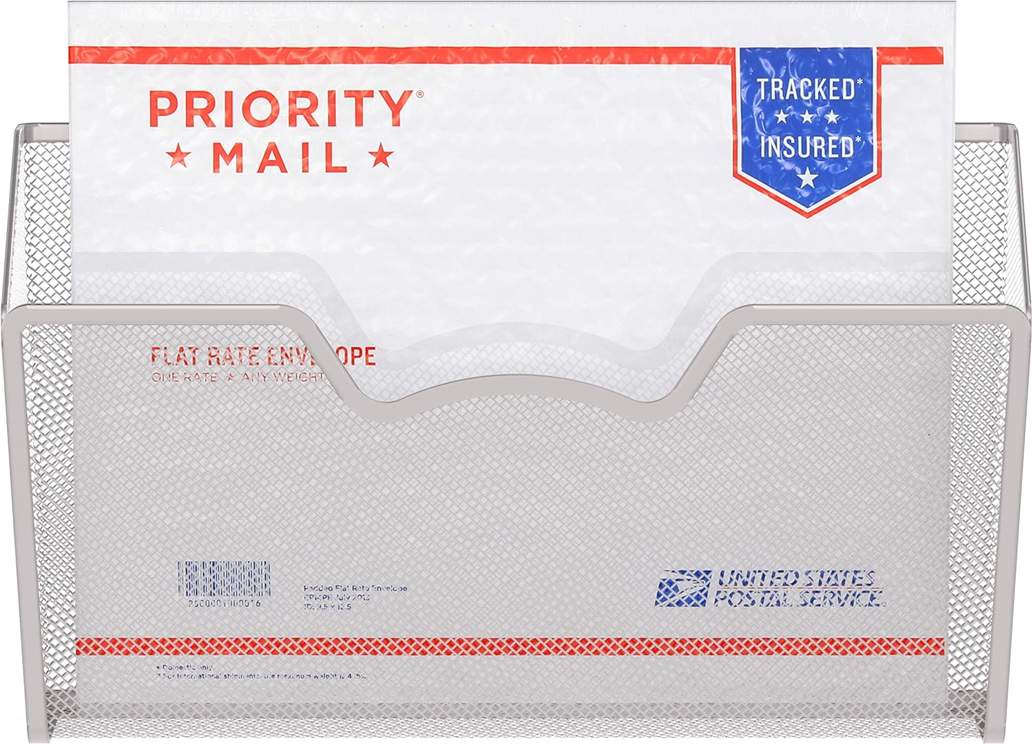 Simplehouseware Wall File Organiser Mesh Holder, 3 Pack, Silver