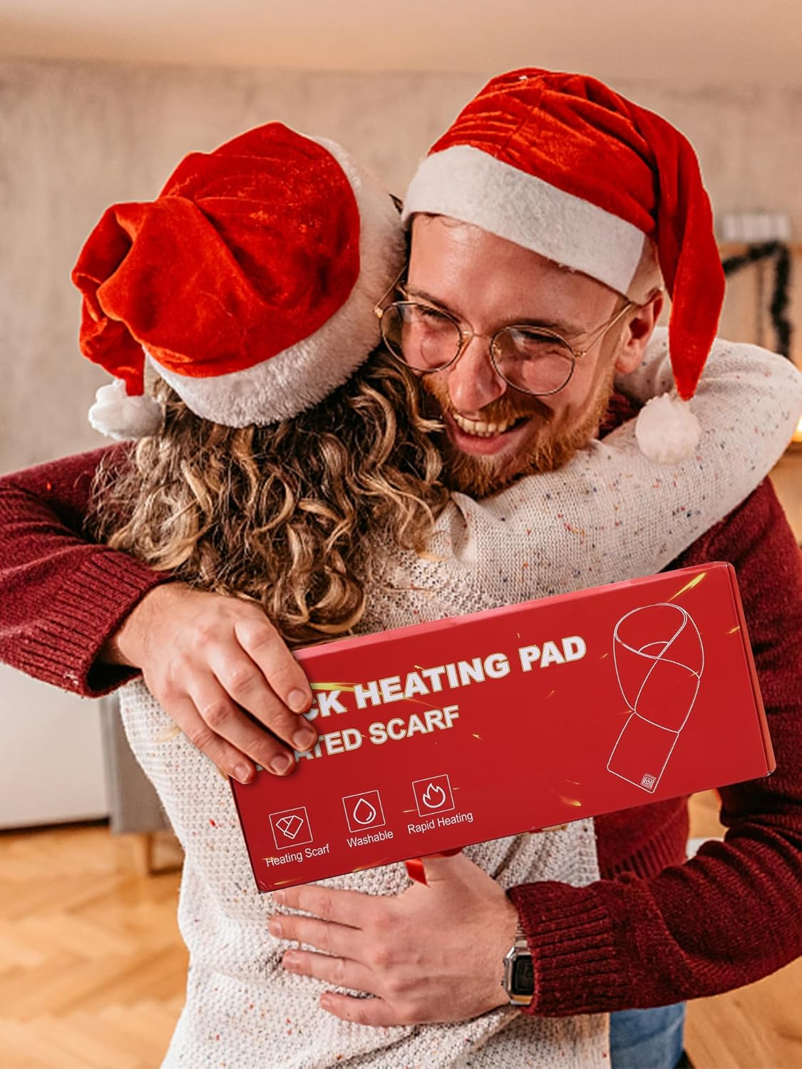 Upgraded Heated Scarf for Men/Women Three Temp Settings with 5000Mah Power Bank image number 5