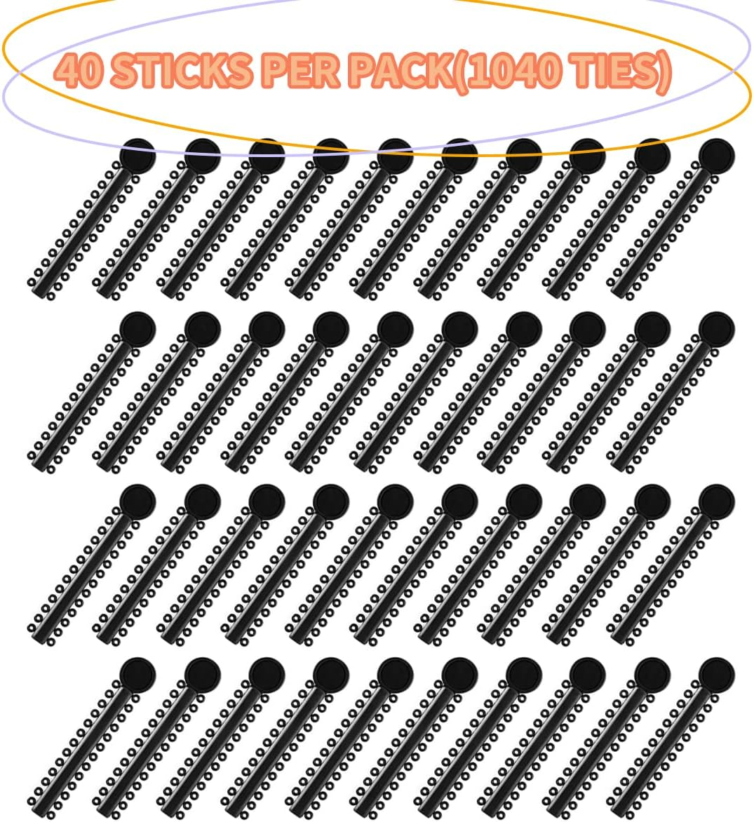 1040 Pcs Black Braces Rubber Bands Orthodontic Ligature Ties O-Rings Elastic Bands for Braces (Black) image number 5