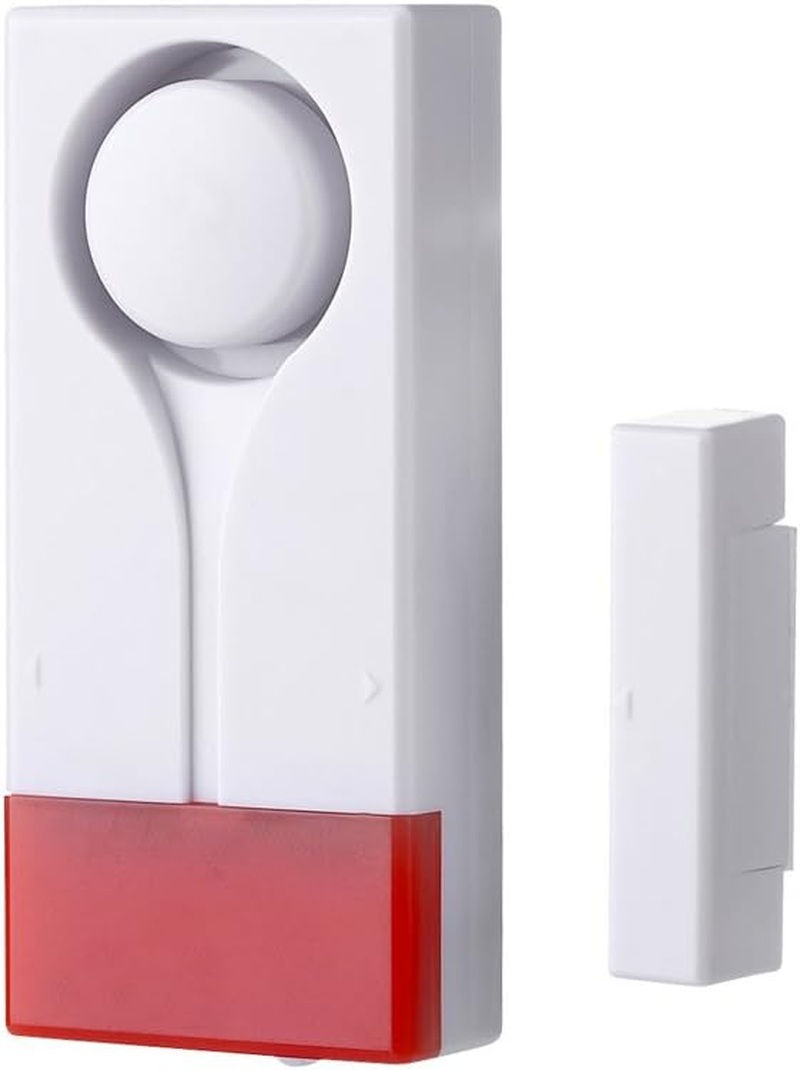 Mengshen Door and Window Alarm - Wireless Burglar Alert with 105Db Loud Sound and Bright Light, Easy to Install (Includes 2 Alarms and 1 Remote Control) image number 2