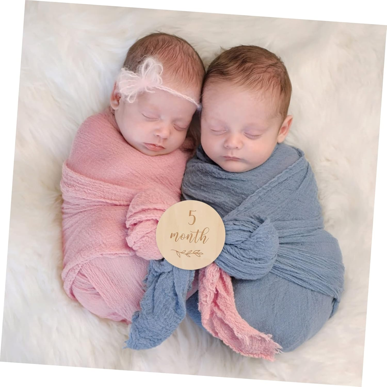 SUPVOX 13Pcs Wooden Birth Commemorative Cards Monthly Milestone Photo Props for Newborn Announcement and Growth Memory Keepsake Set image number 4