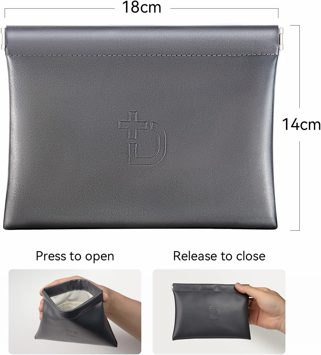 DOCKCASE PU Leather Electronic Accessories Organizer Bag, Water Resistant Cable Organizer for Travel Essentials, Tech Gifts for Men, Storage Bag for Phone, Cord, HUB, Enclosure image number 2