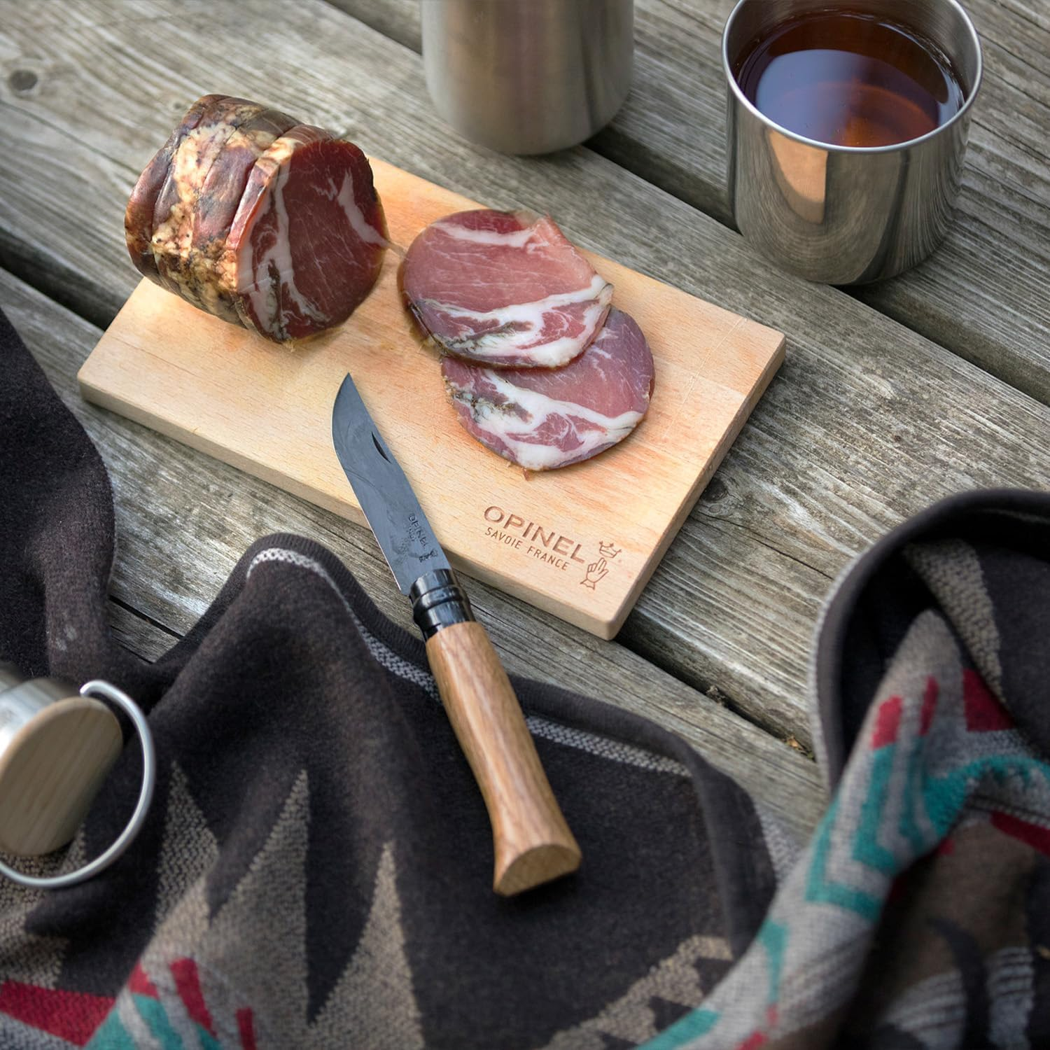 Opinel Traditional No8 Black Oak Edition S/S Black Finish 8.5Cm in Wooden Gift Box