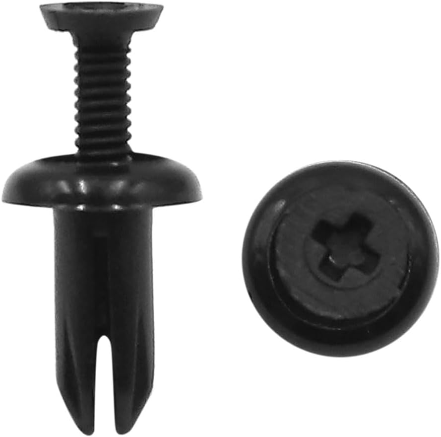 Uxcell 20Pcs Black Car Plastic Push in Rivet Fastener Bumper Clips 5Mm X 9Mm X 11Mm image number 1