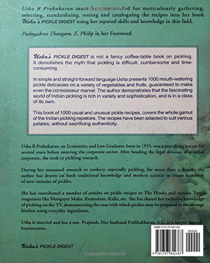 Usha'S Pickle Digest: the Perfect Pickle Recipe Book