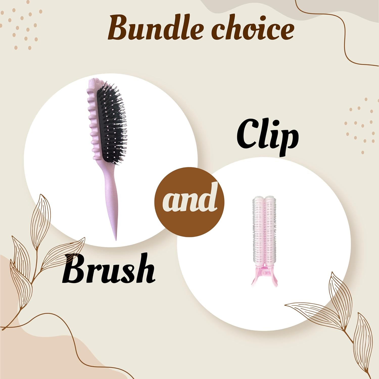 Bewelio Curl Defining Brush with Clip for Wet Curly Hair (Purple, Curly Hair Brush image number 5