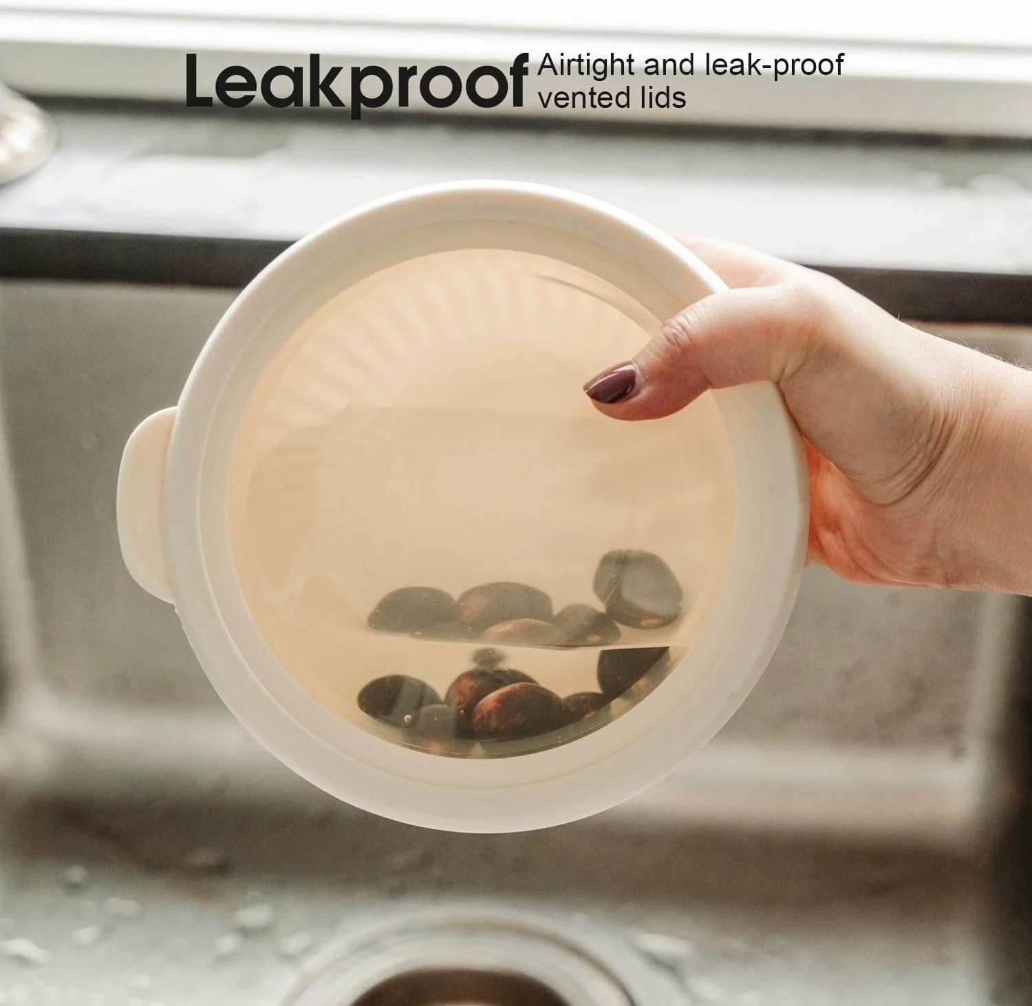 Felic 4PCS Mixing Bowl Set with Lids, round Nested Food Storage Set in Various Sizes, Versatile Plastic Mixing Bowls for Kitchen Cooking,Mixing,Baking,Prepping,Stirring,Serving (Round Shape) image number 1