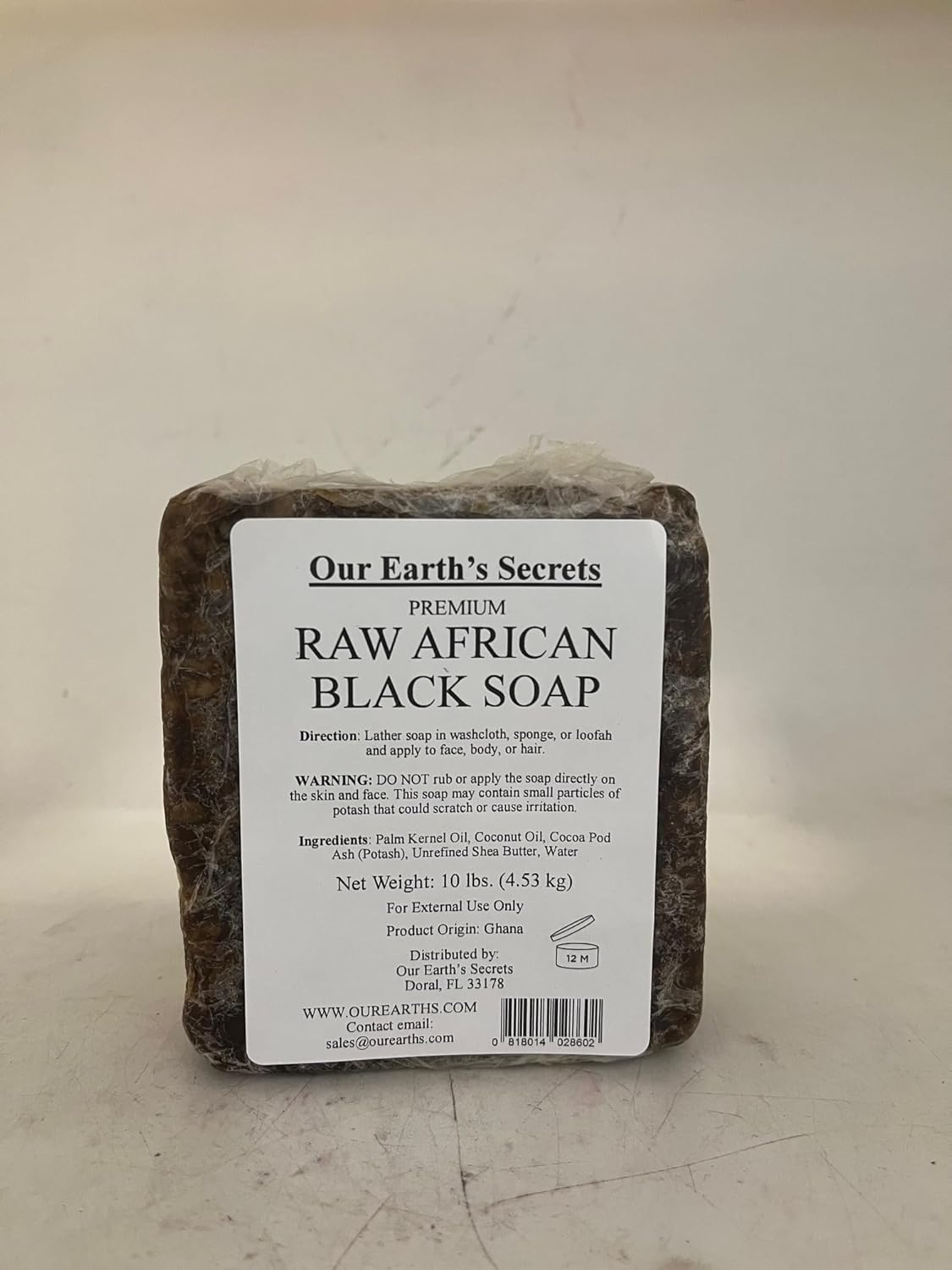 Our Earth'S Secrets Premium Natural Raw African Black Soap, 10 Lbs image number 1