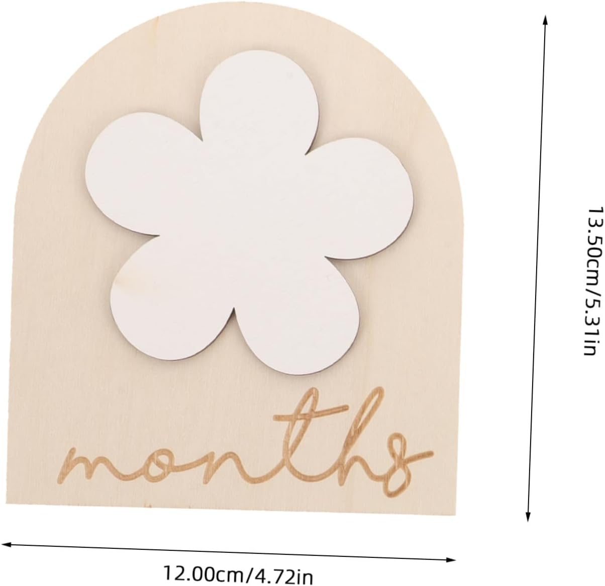 NUOBESTY Wooden Monthly Milestone Cards with Discs Natural Wood Photo Prop Kit for Newborn Photography Announcement and Growth Recording Safe and Decorative Months Signs image number 3