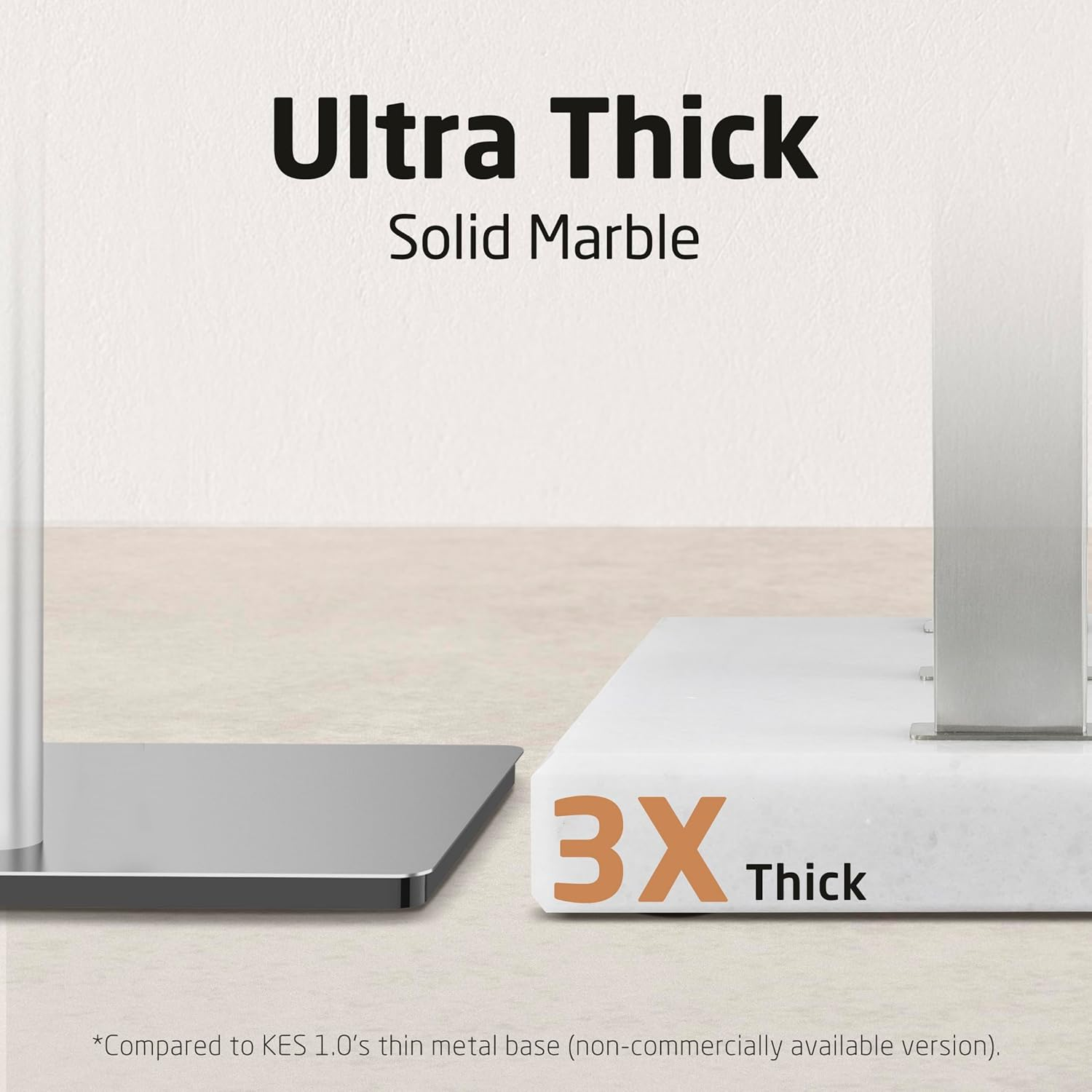 KES Standing Towel Rack 3-Tier with Heavy Marble Base, Free Standing Towel Racks for Bathroom Floor, SUS304 Stainless Steel Brushed Finish, BTH217S3-2